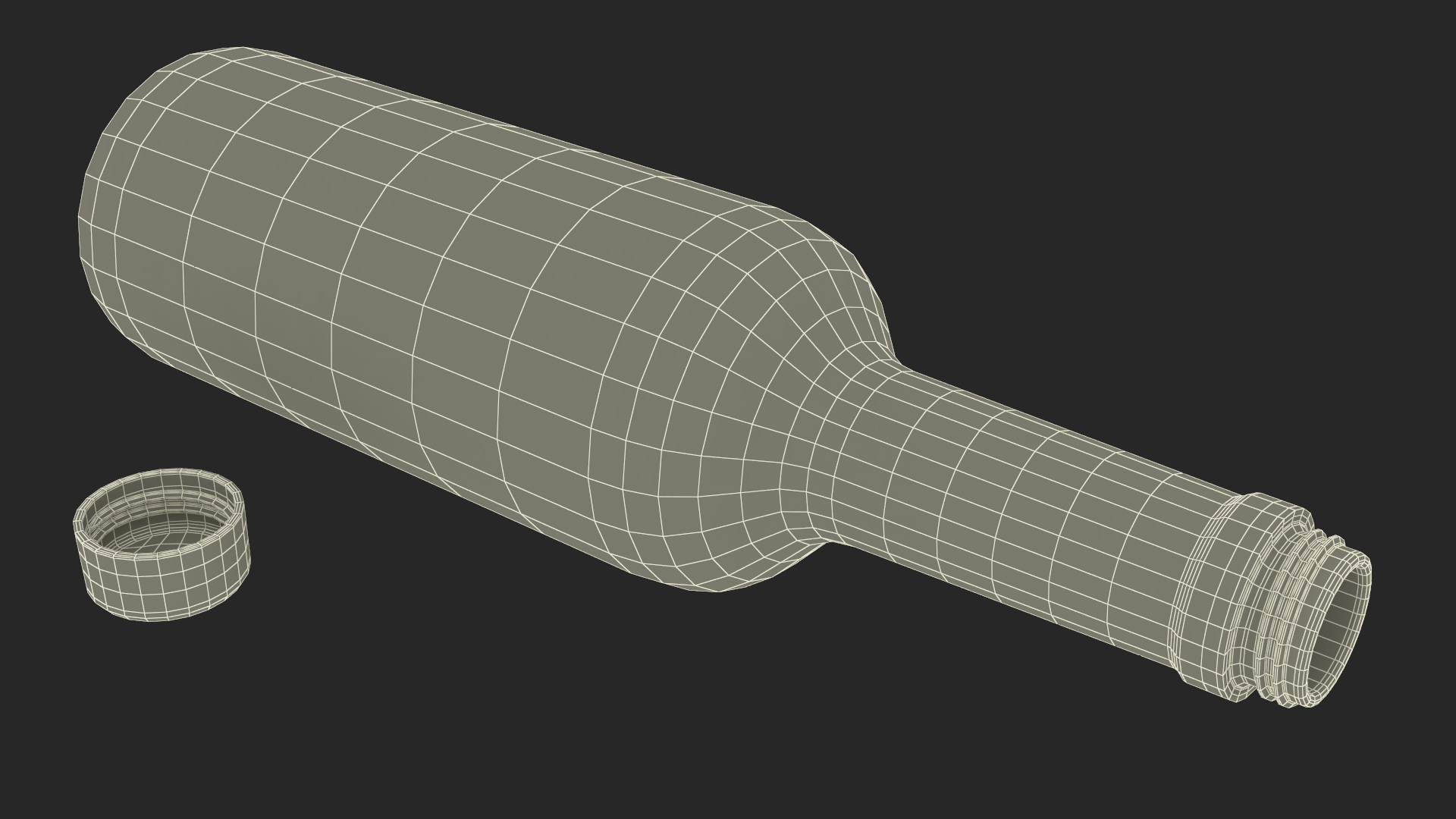 Eggnog Bottle Half Empty 3D model