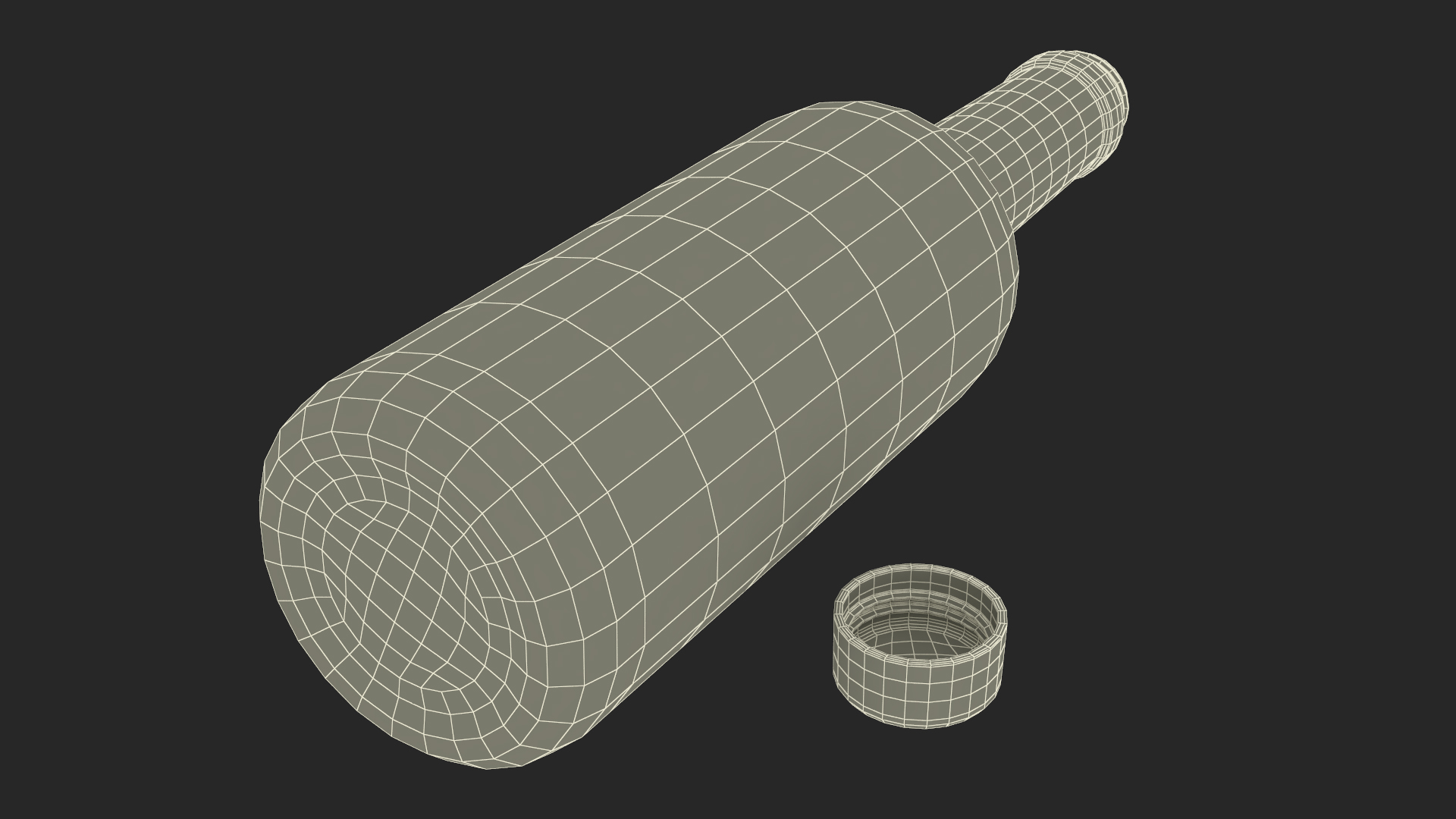 Eggnog Bottle Half Empty 3D model
