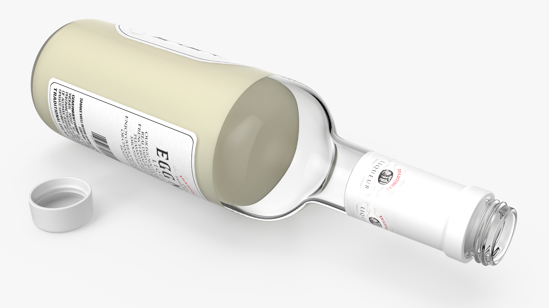 Eggnog Bottle Half Empty 3D model
