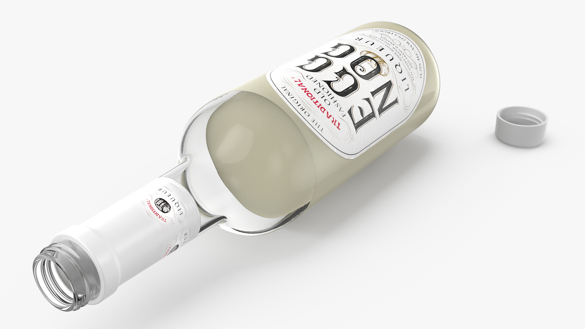 Eggnog Bottle Half Empty 3D model