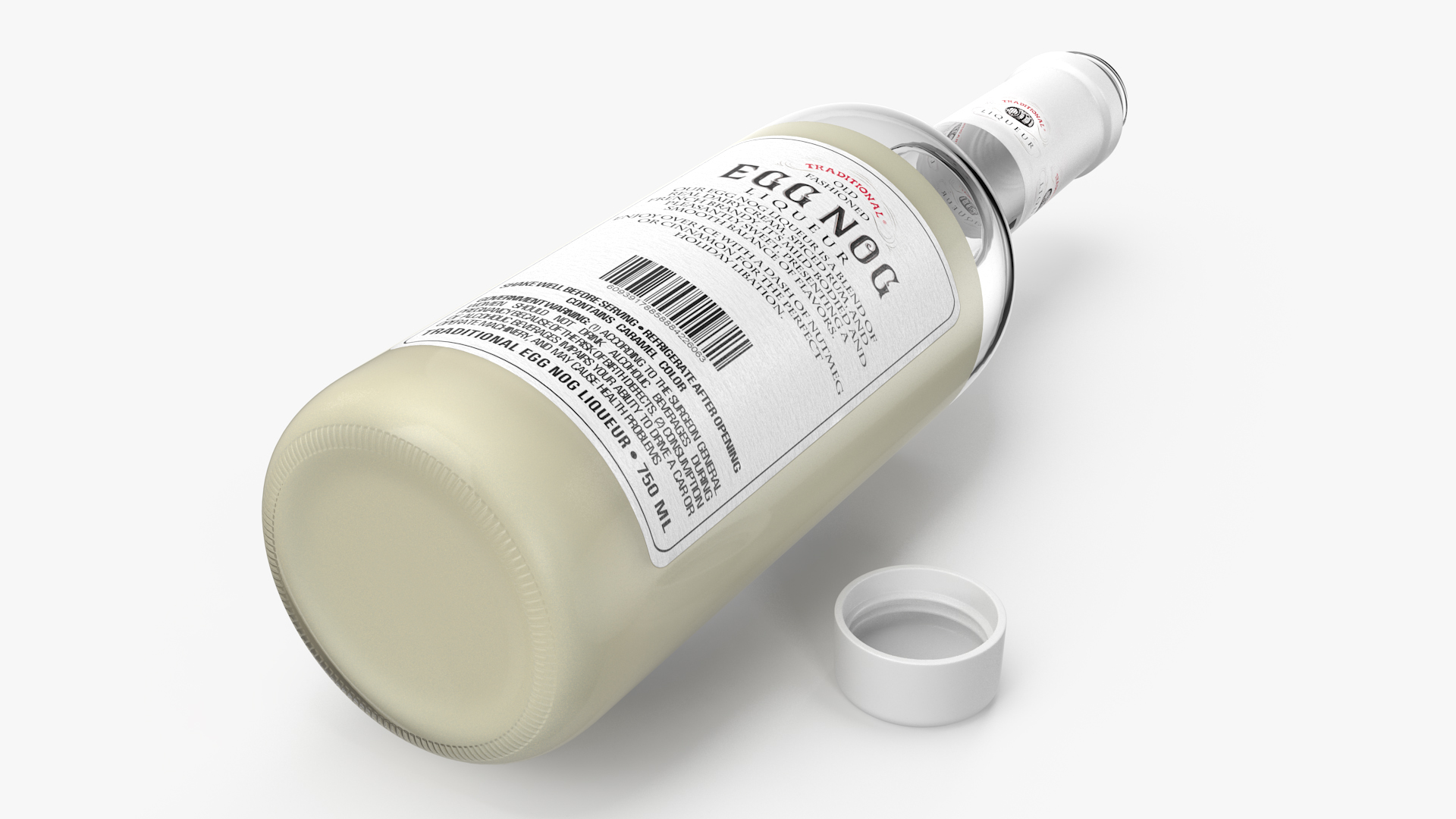 Eggnog Bottle Half Empty 3D model