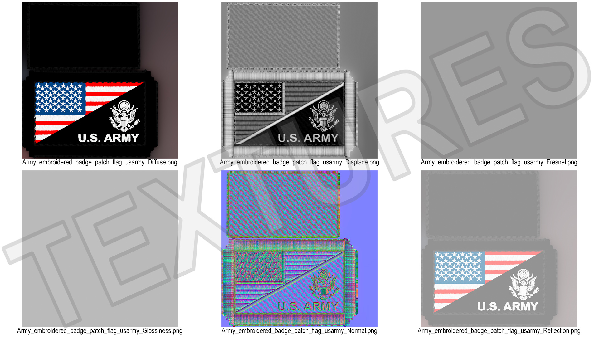 US Army Flag Military Patch 3D