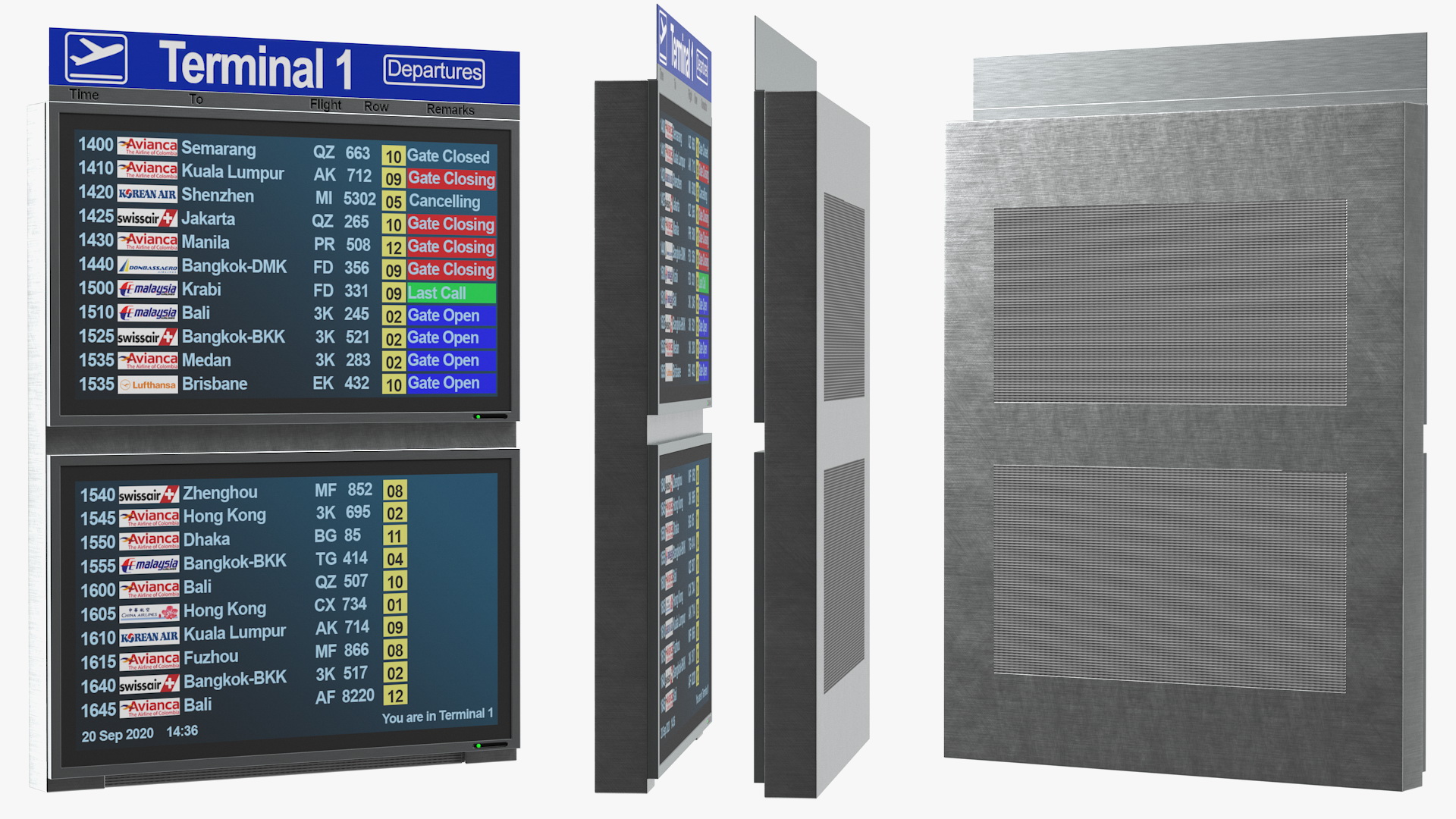 Flight Board Information Display 3D