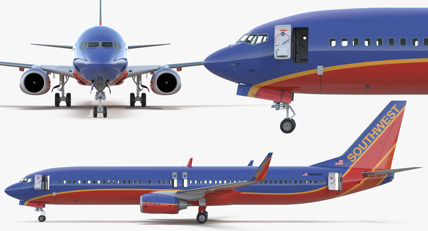 Boeing 737 900 ER Southwest Airlines with Cabin 3D
