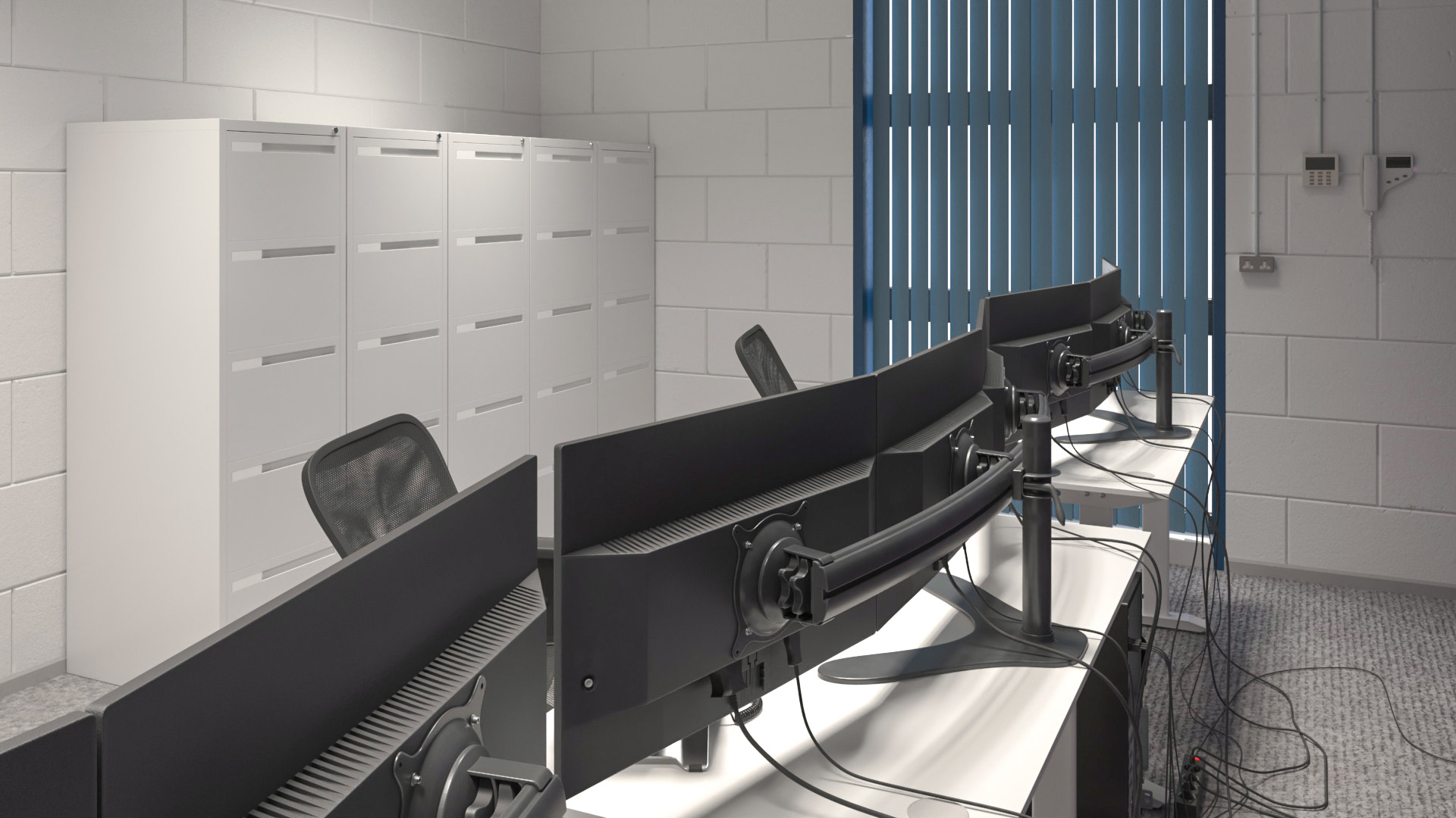 Guard Core Surveillance Room Interior - view 4