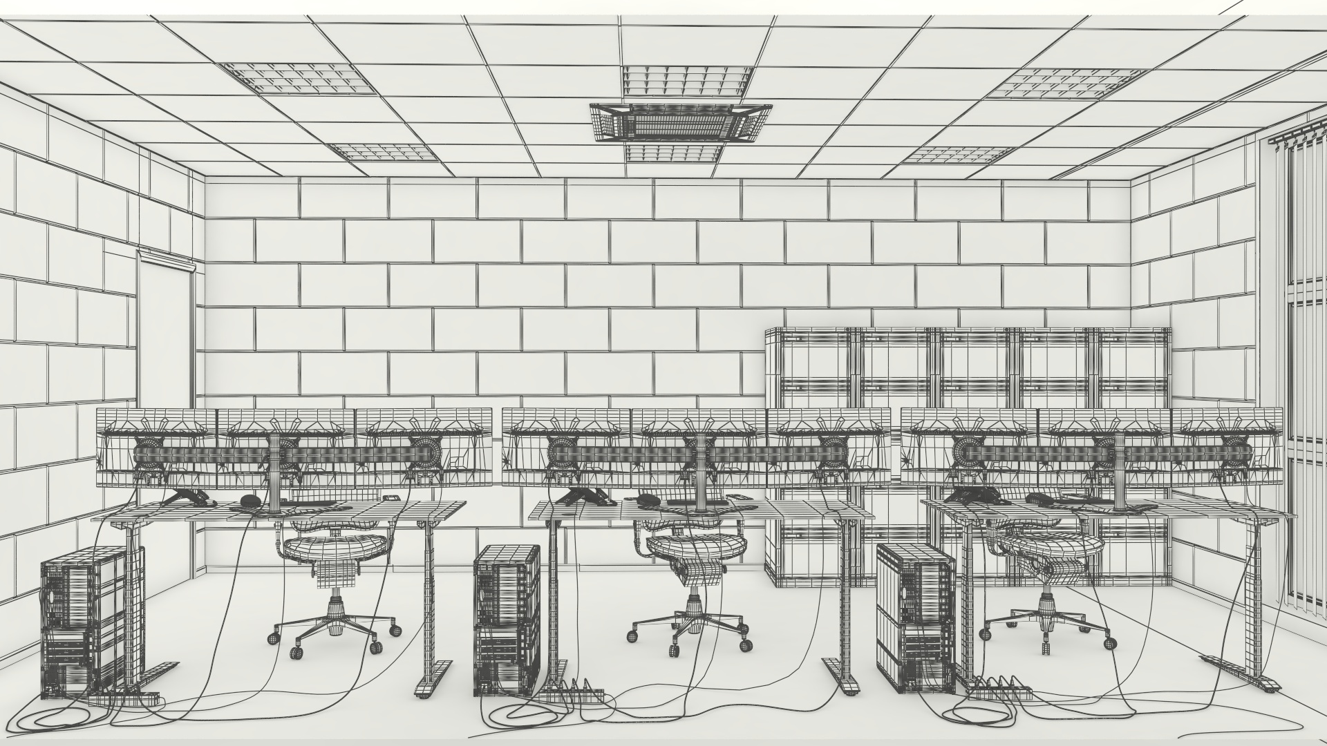 Guard Core Surveillance Room Interior - view 9