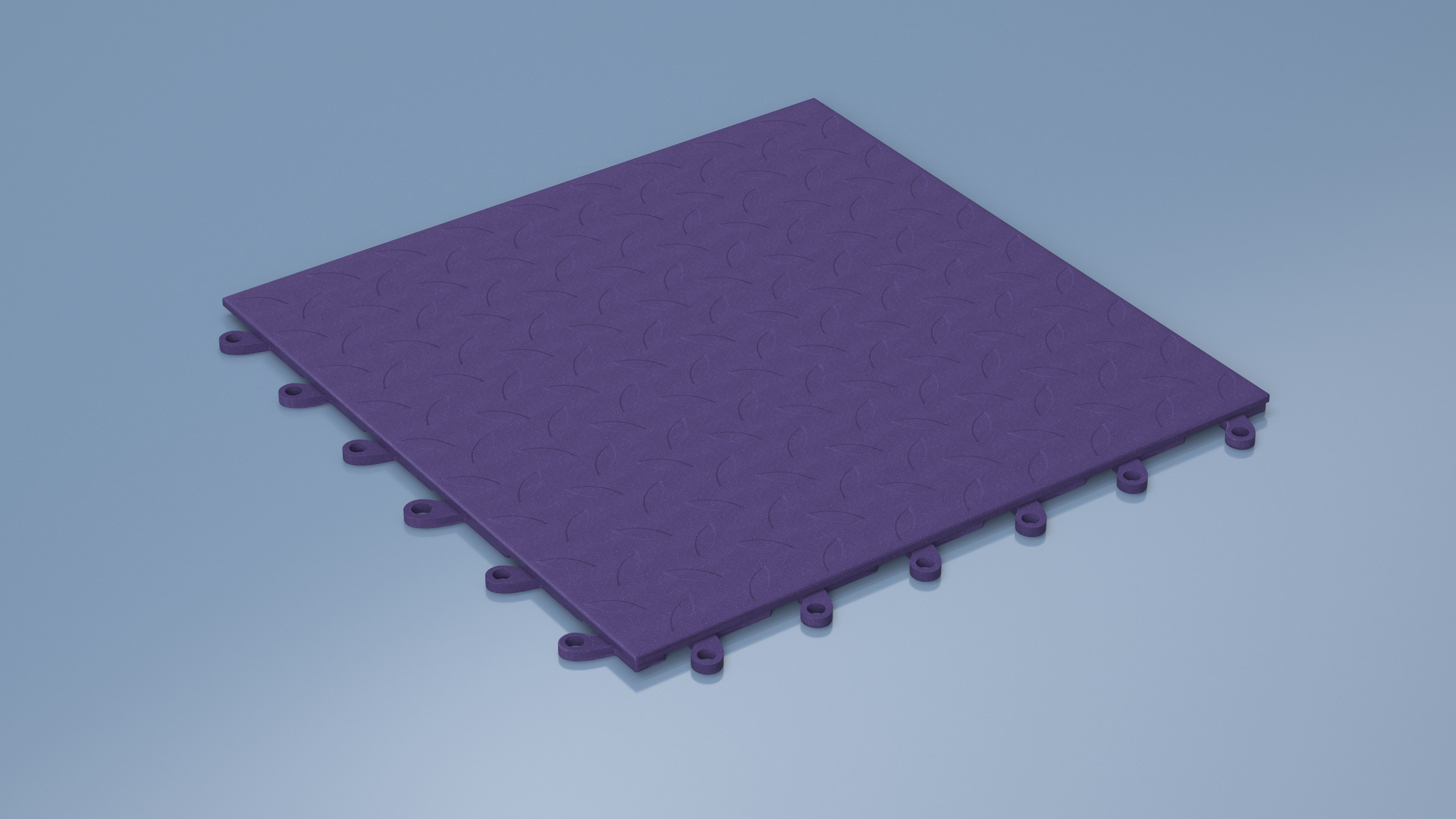 3D Connectable Floor Mat Tile Blue