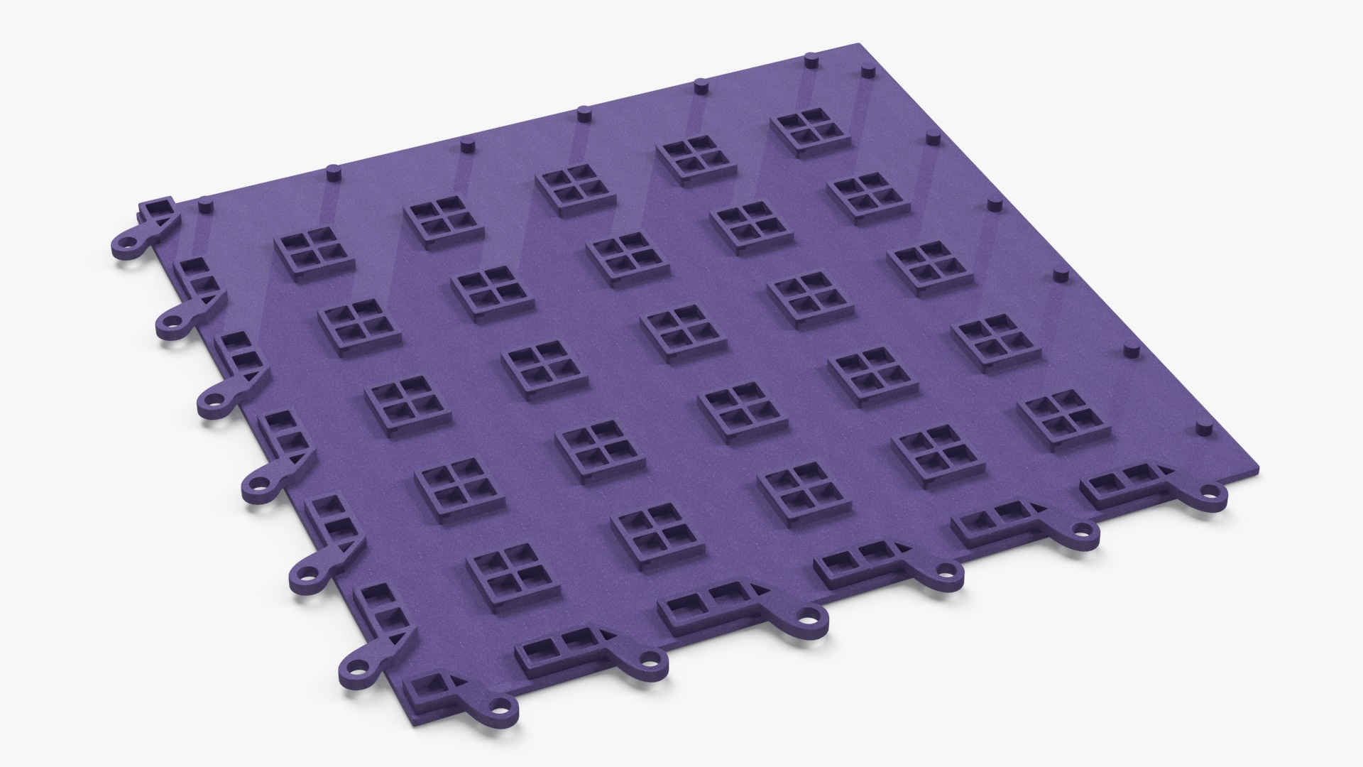 3D Connectable Floor Mat Tile Blue