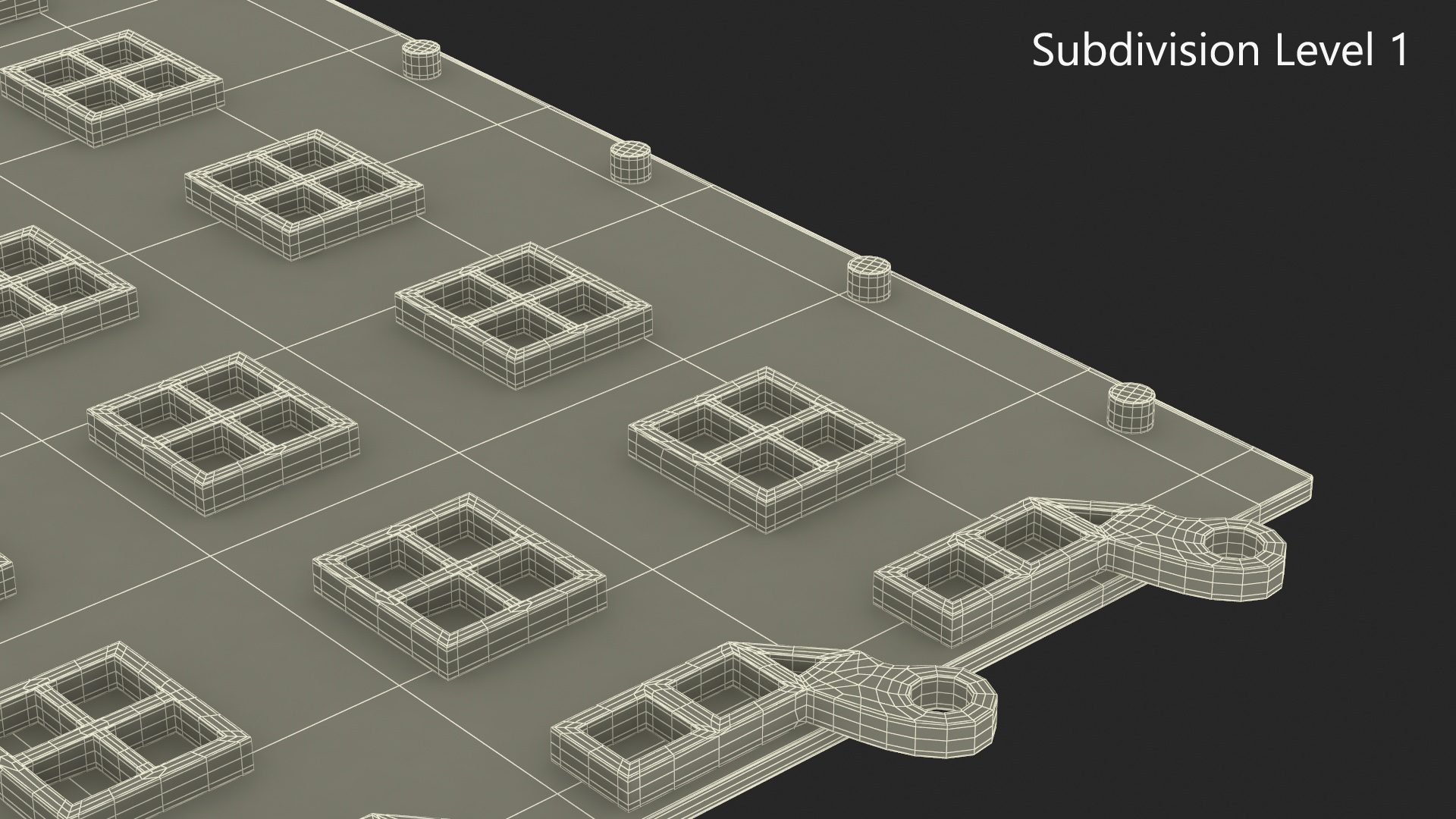 3D Connectable Floor Mat Tile Blue