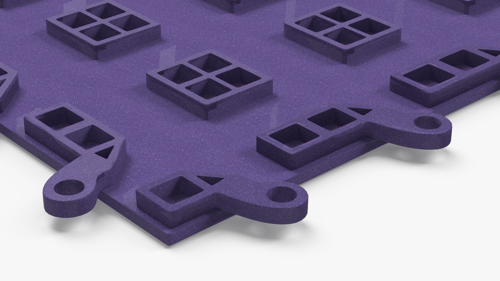 3D Connectable Floor Mat Tile Blue