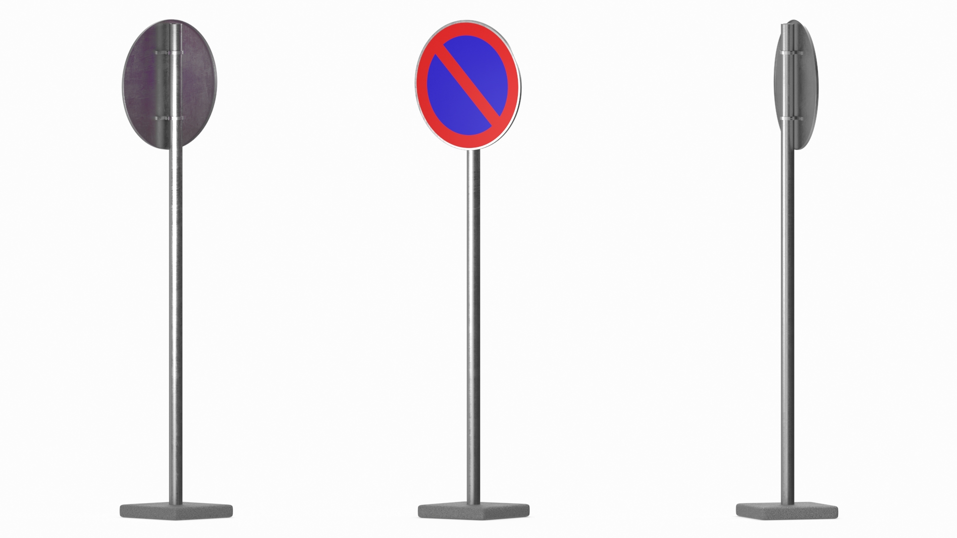 3D model Road Sign No Waiting