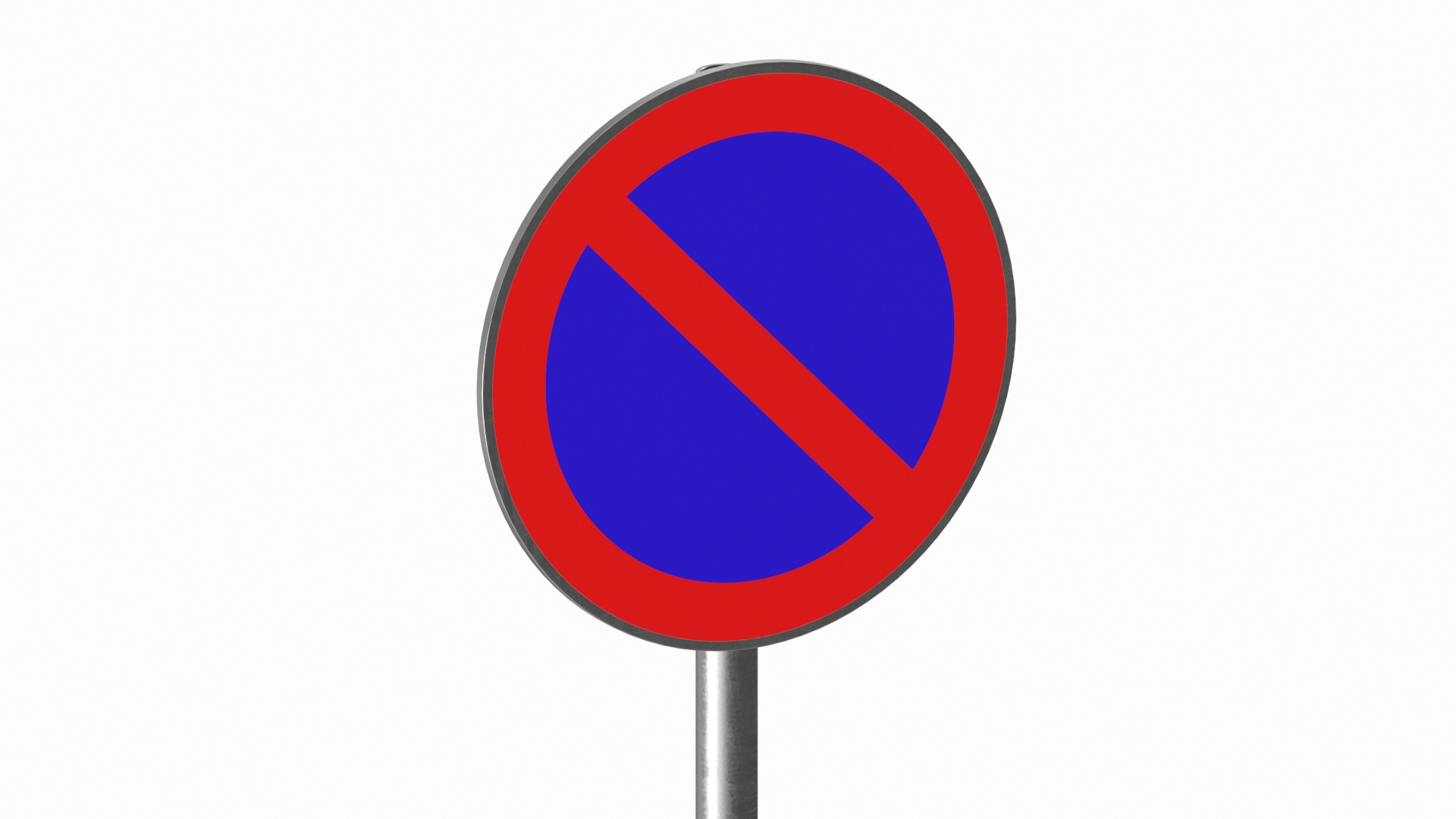 3D model Road Sign No Waiting