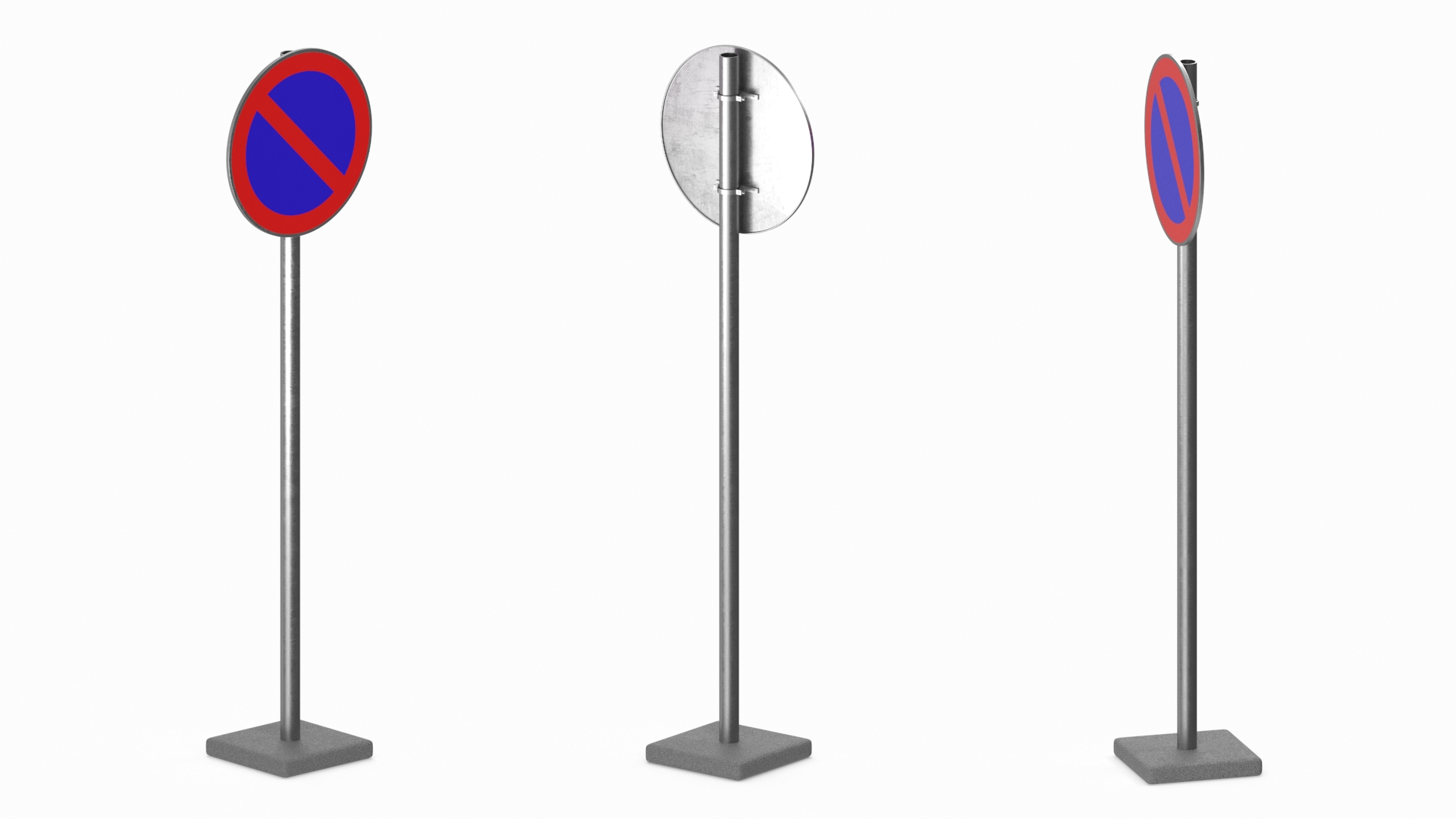 3D model Road Sign No Waiting