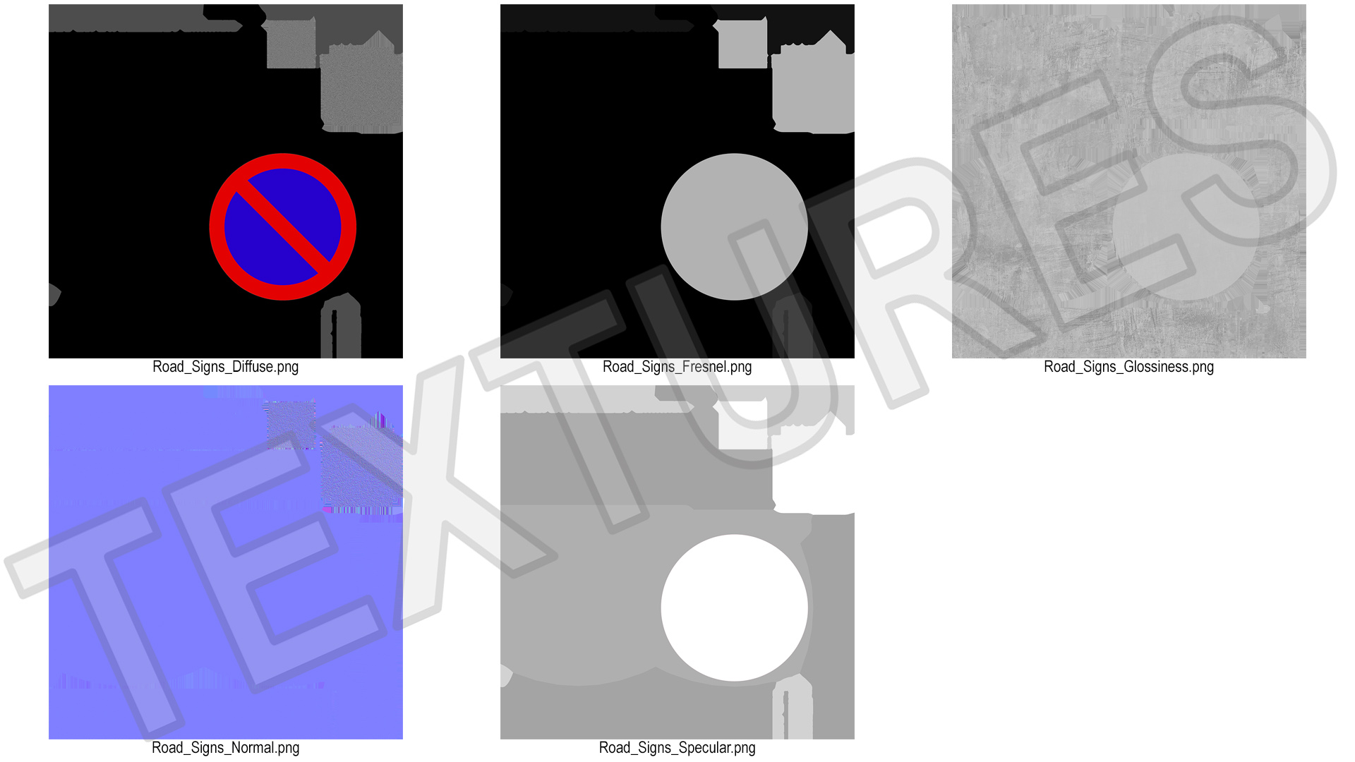 3D model Road Sign No Waiting