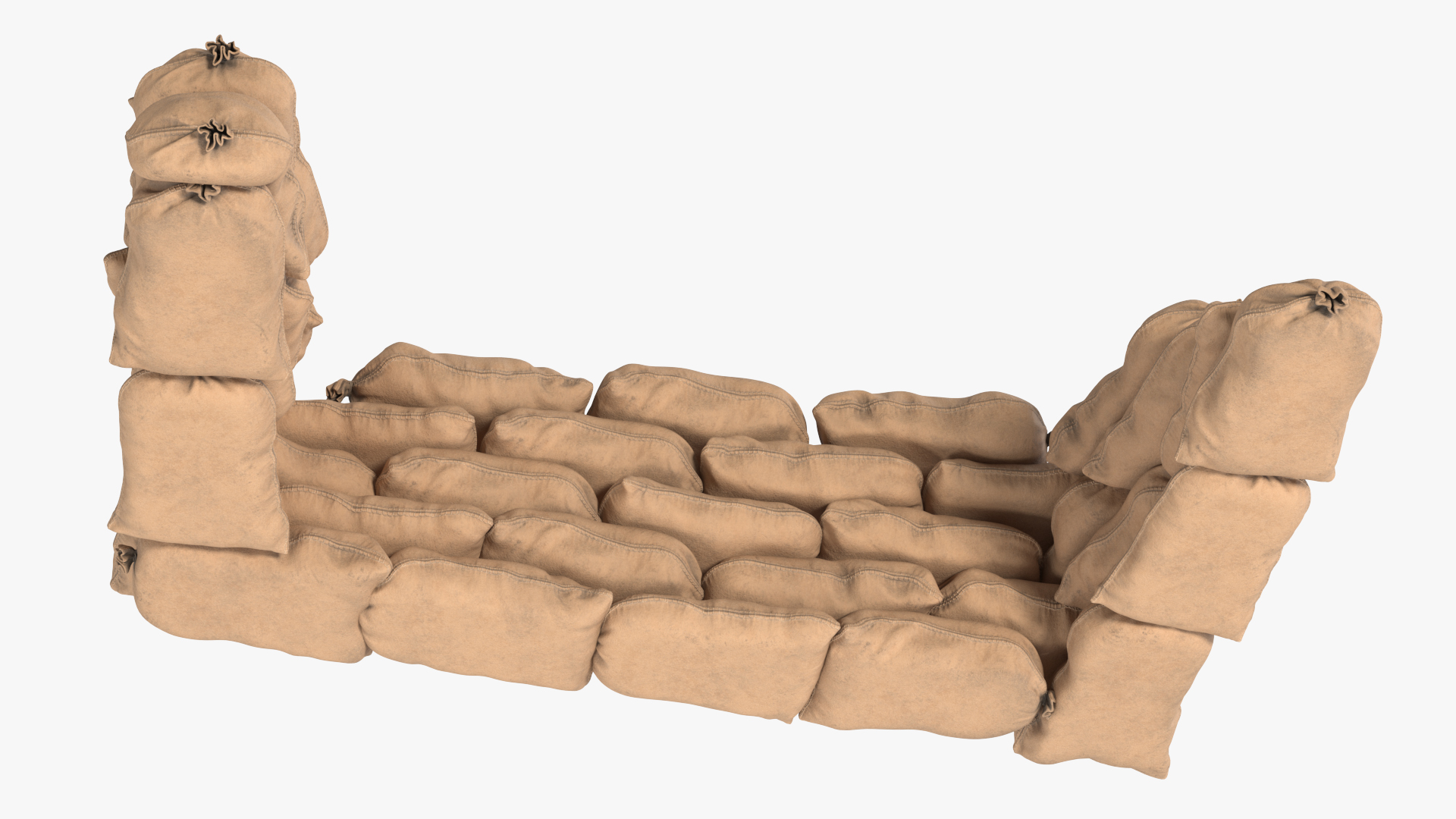 Sandbag Barricade 3D