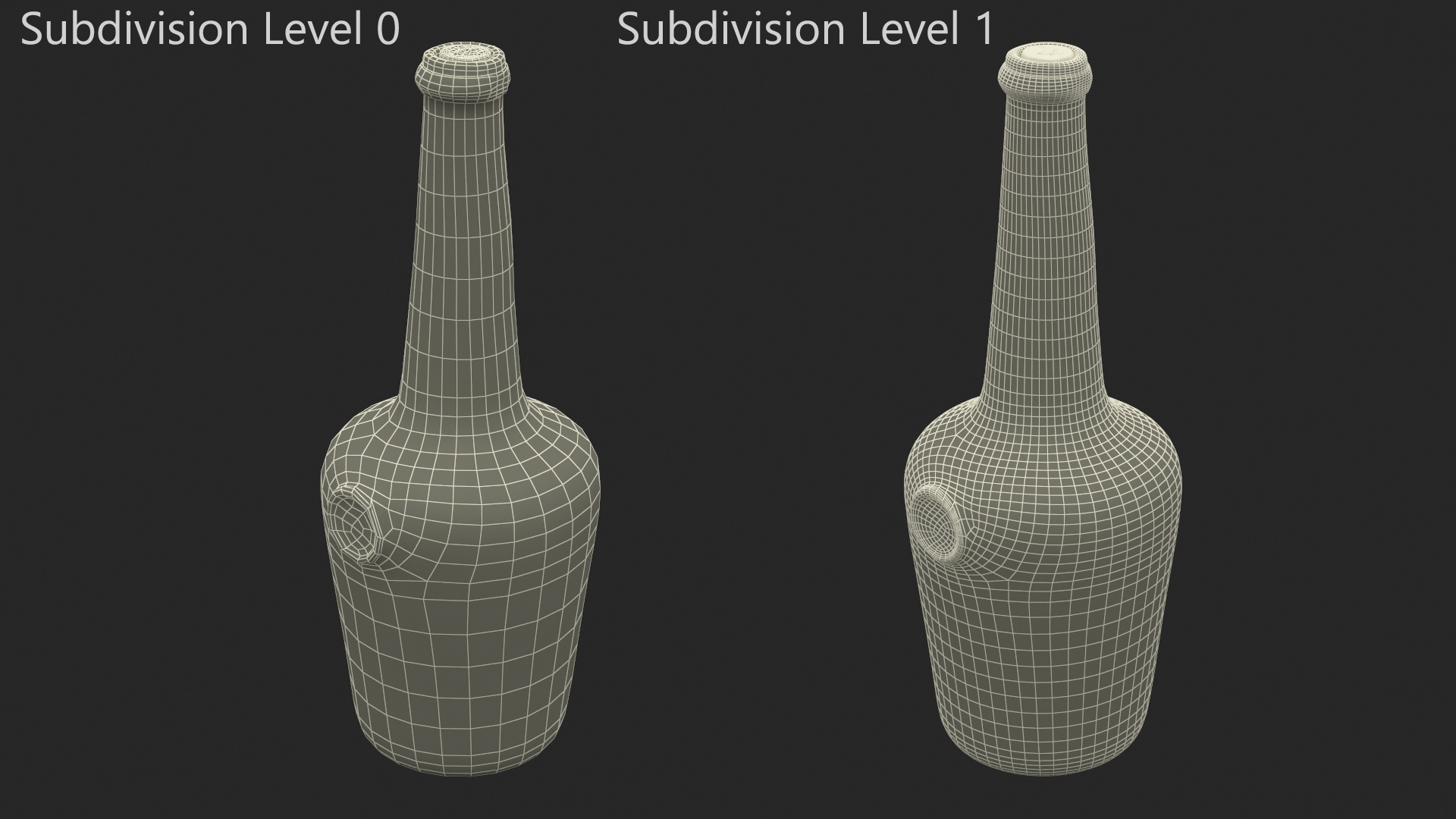 3D model Vintage Glass Wine Bottle