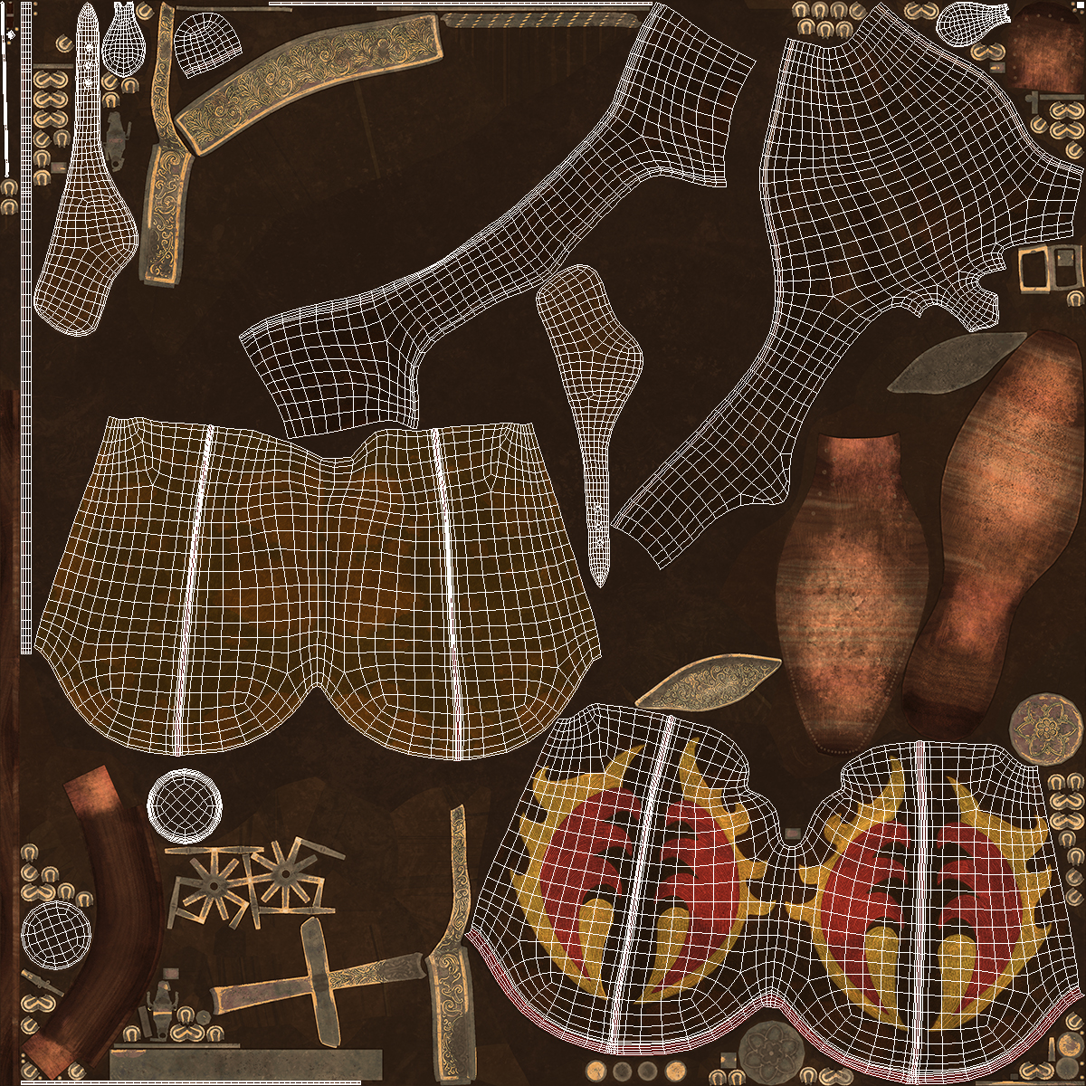 3D Cowboy Boots with Spurs model
