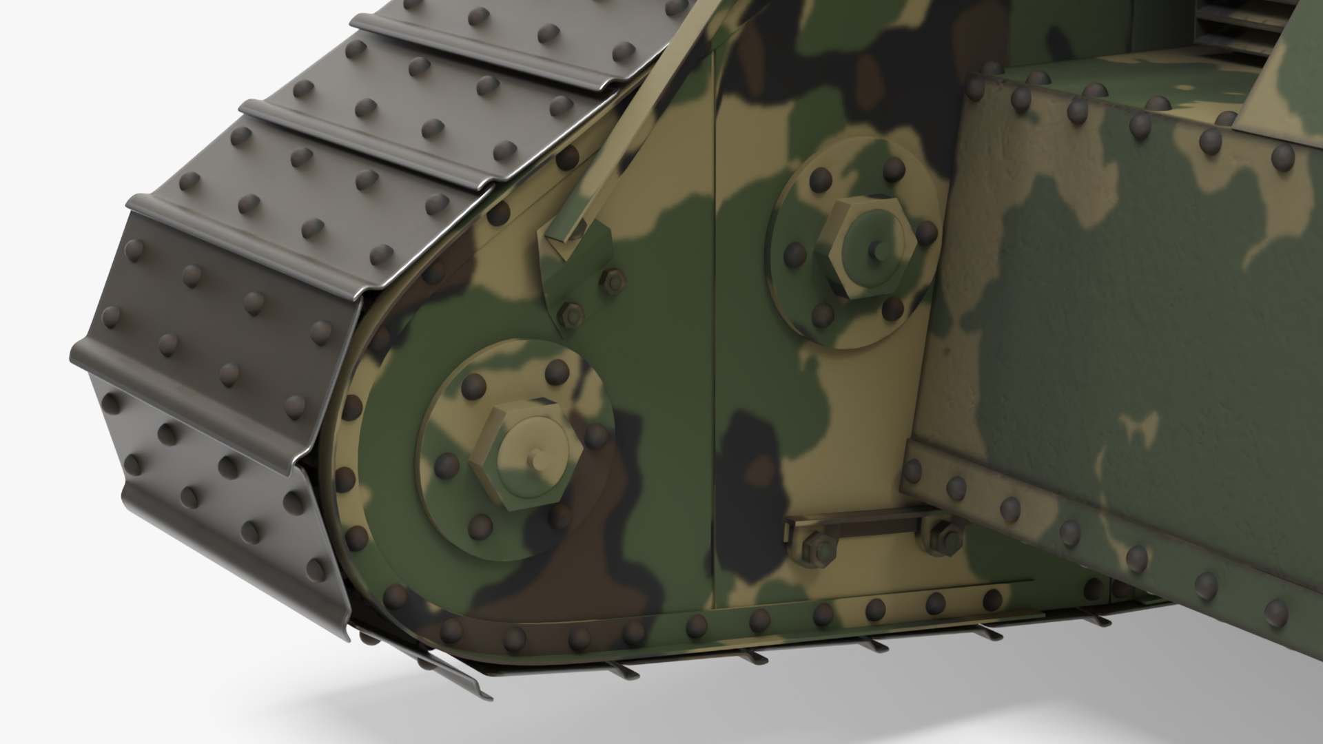 3D Tank MK 4 Female Camouflage Color model