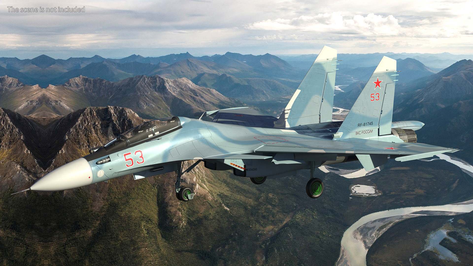 3D Su-30 Rigged for Cinema 4D