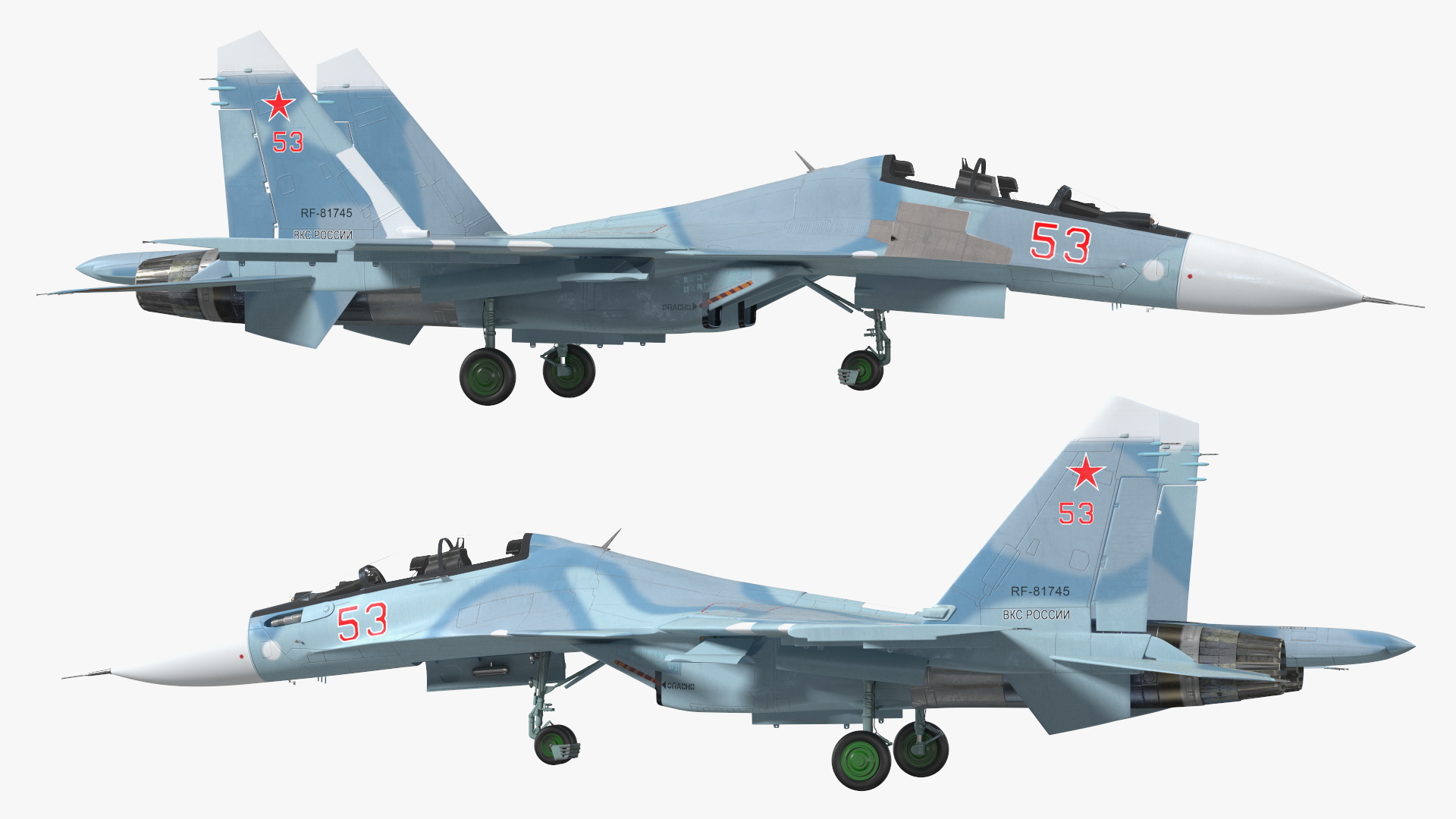 3D Su-30 Rigged for Cinema 4D