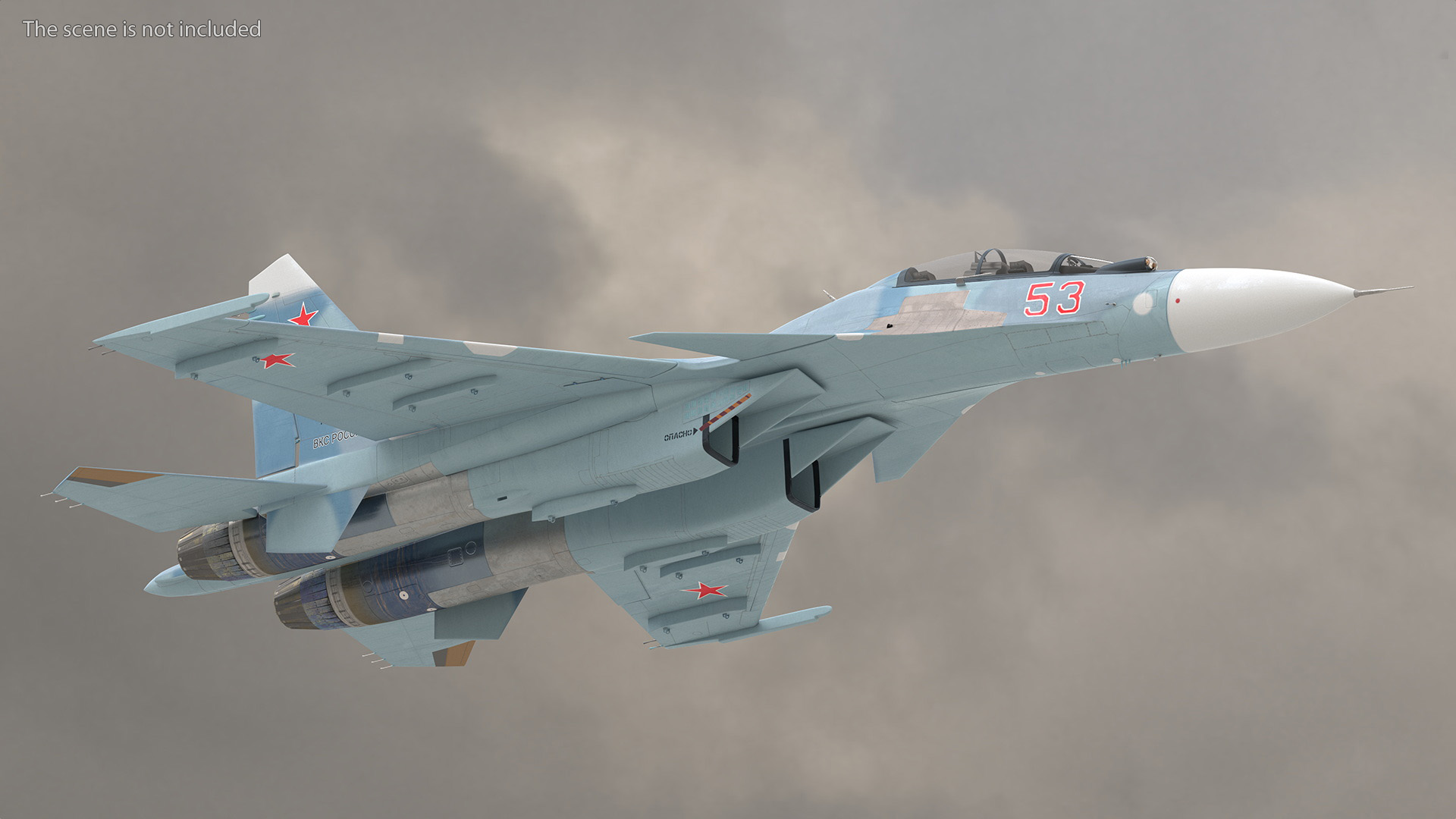 3D Su-30 Rigged for Cinema 4D
