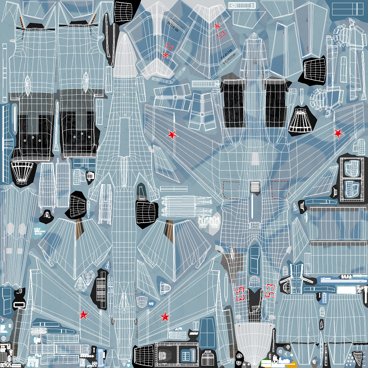 3D Su-30 Rigged for Cinema 4D