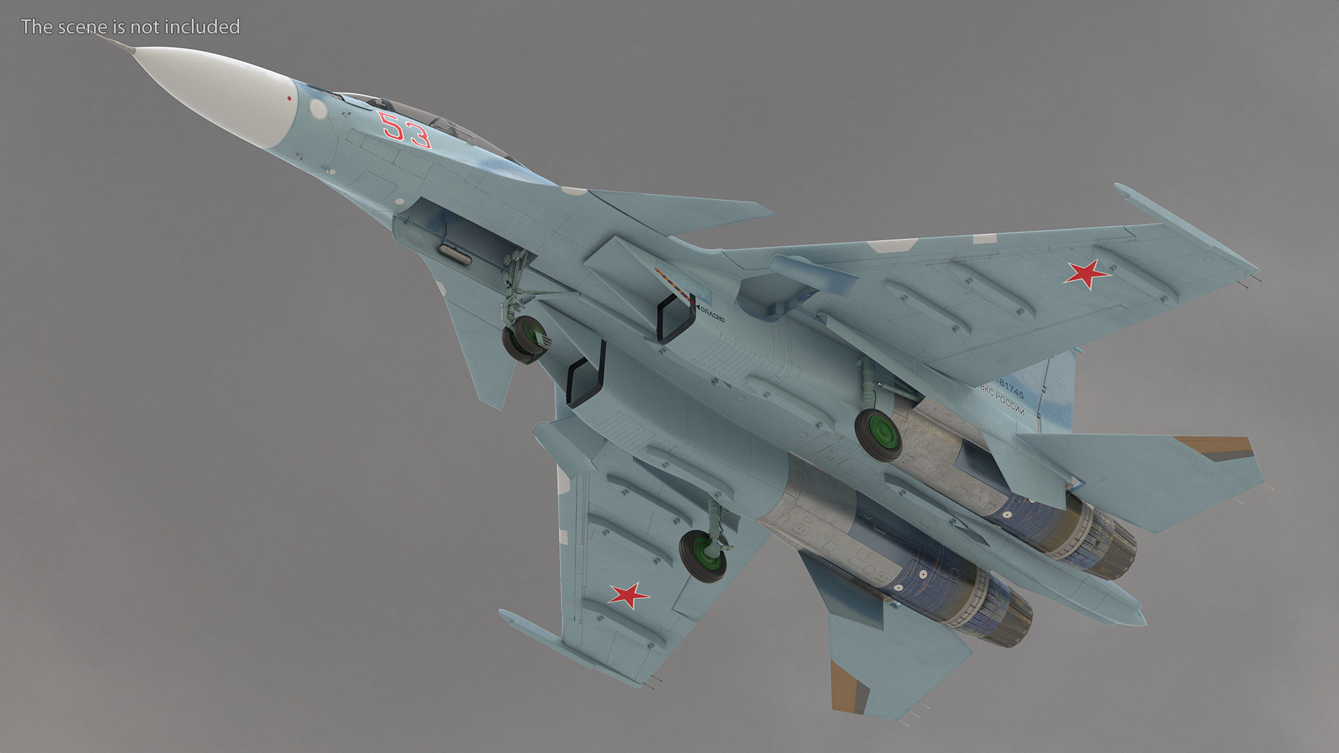 3D Su-30 Rigged for Cinema 4D