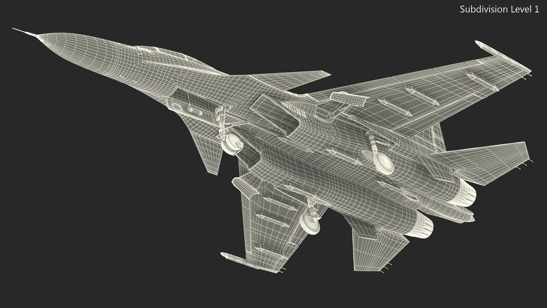 3D Su-30 Rigged for Cinema 4D