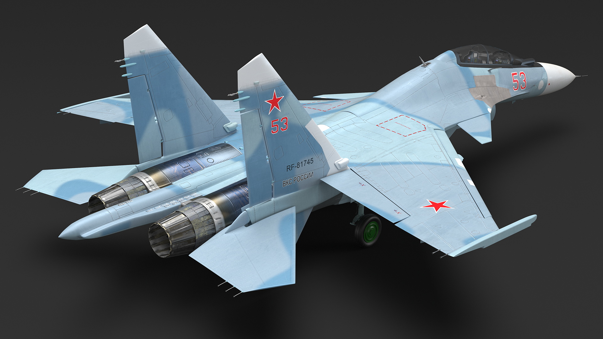 3D Su-30 Rigged for Cinema 4D