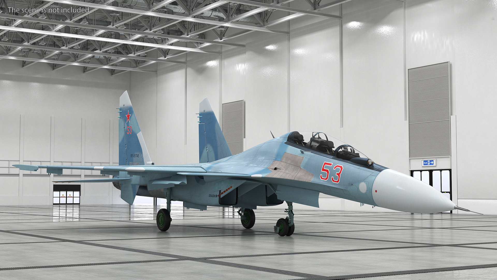 3D Su-30 Rigged for Cinema 4D