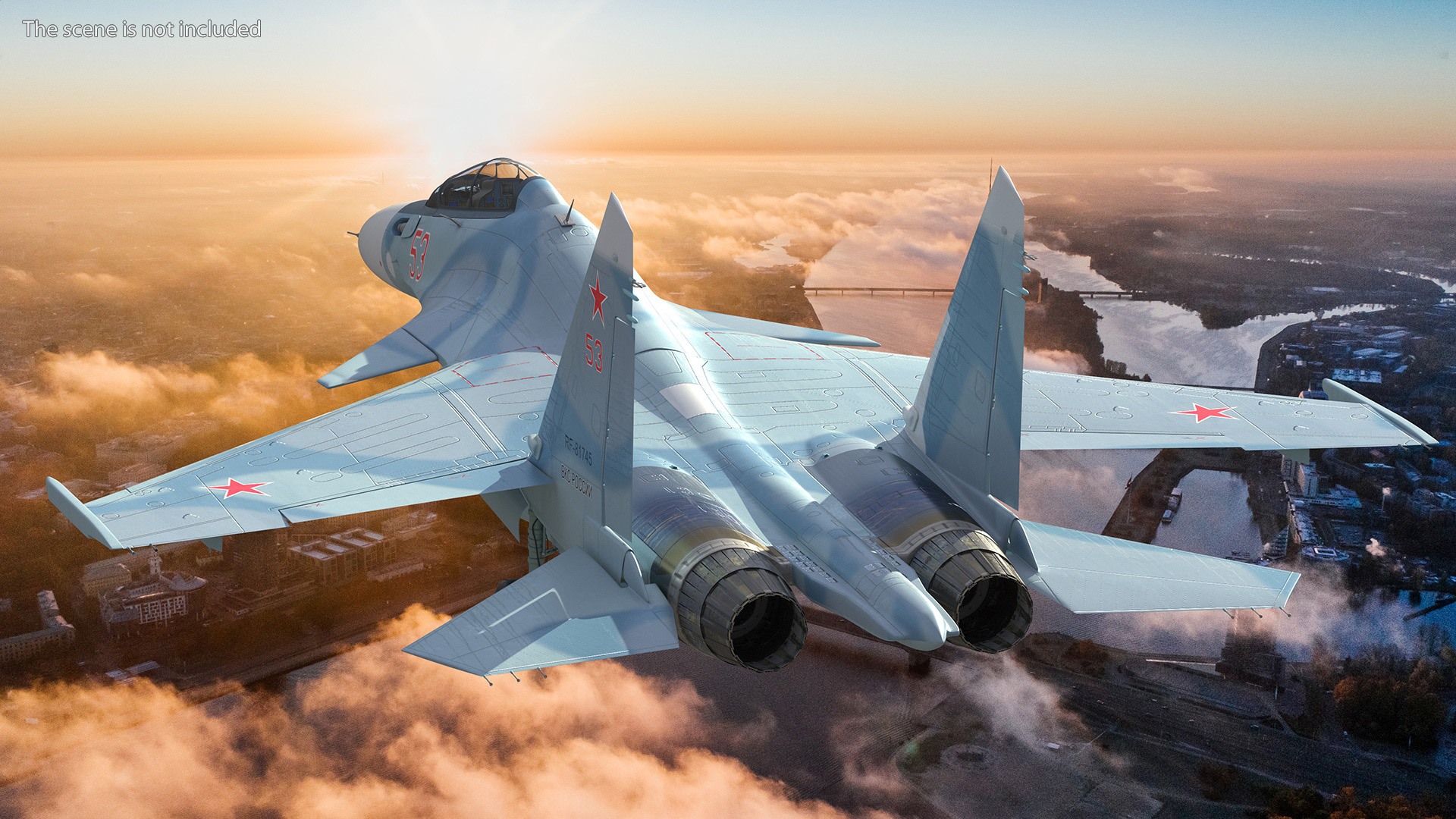 3D Su-30 Rigged for Cinema 4D