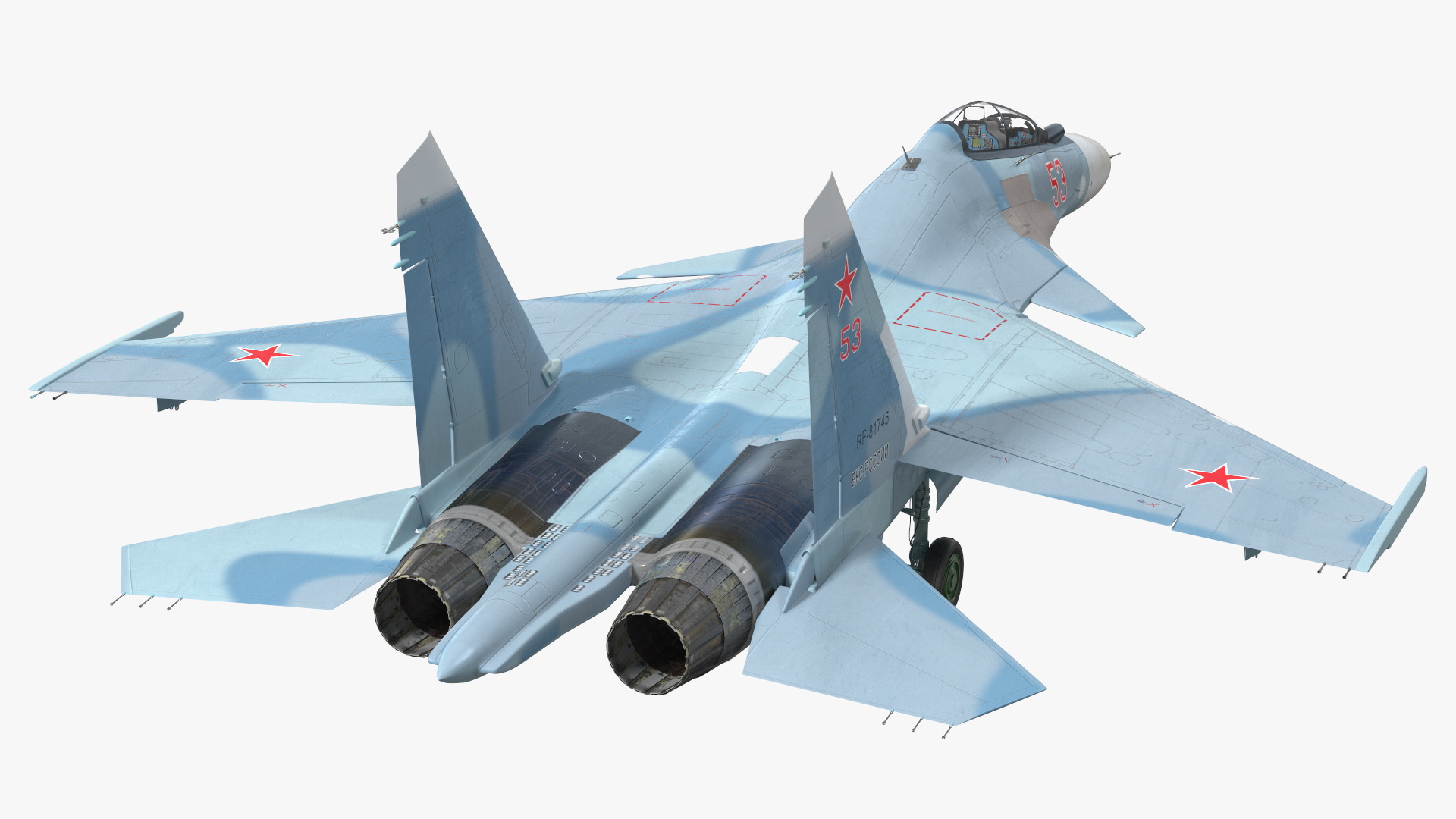 3D Su-30 Rigged for Cinema 4D