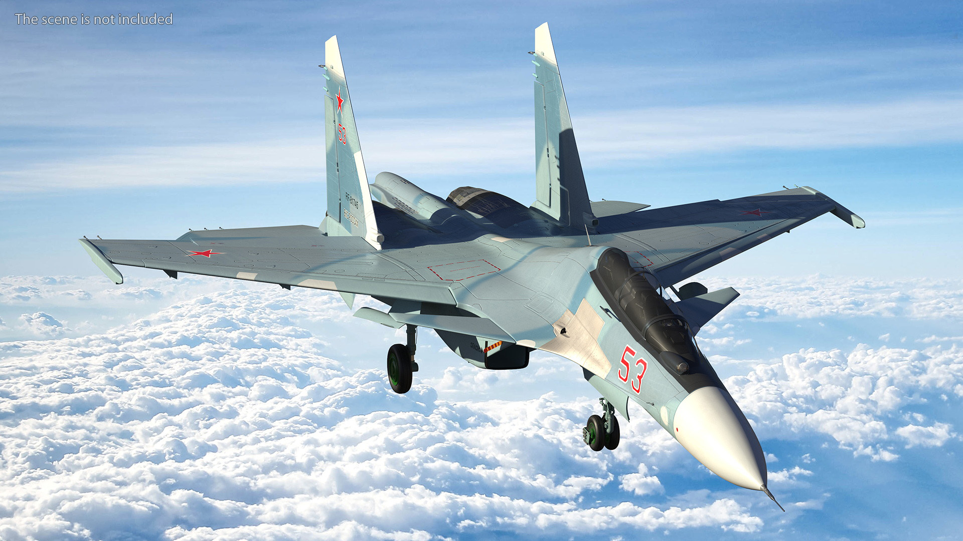 3D Su-30 Rigged for Cinema 4D