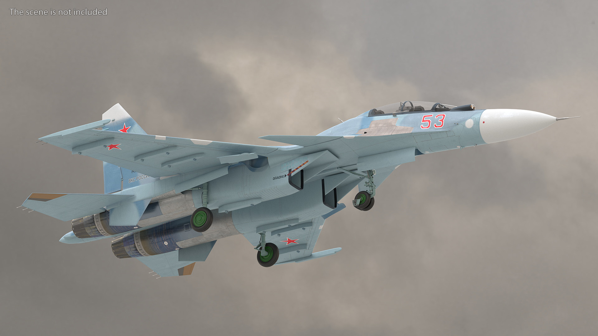 3D Su-30 Rigged for Cinema 4D