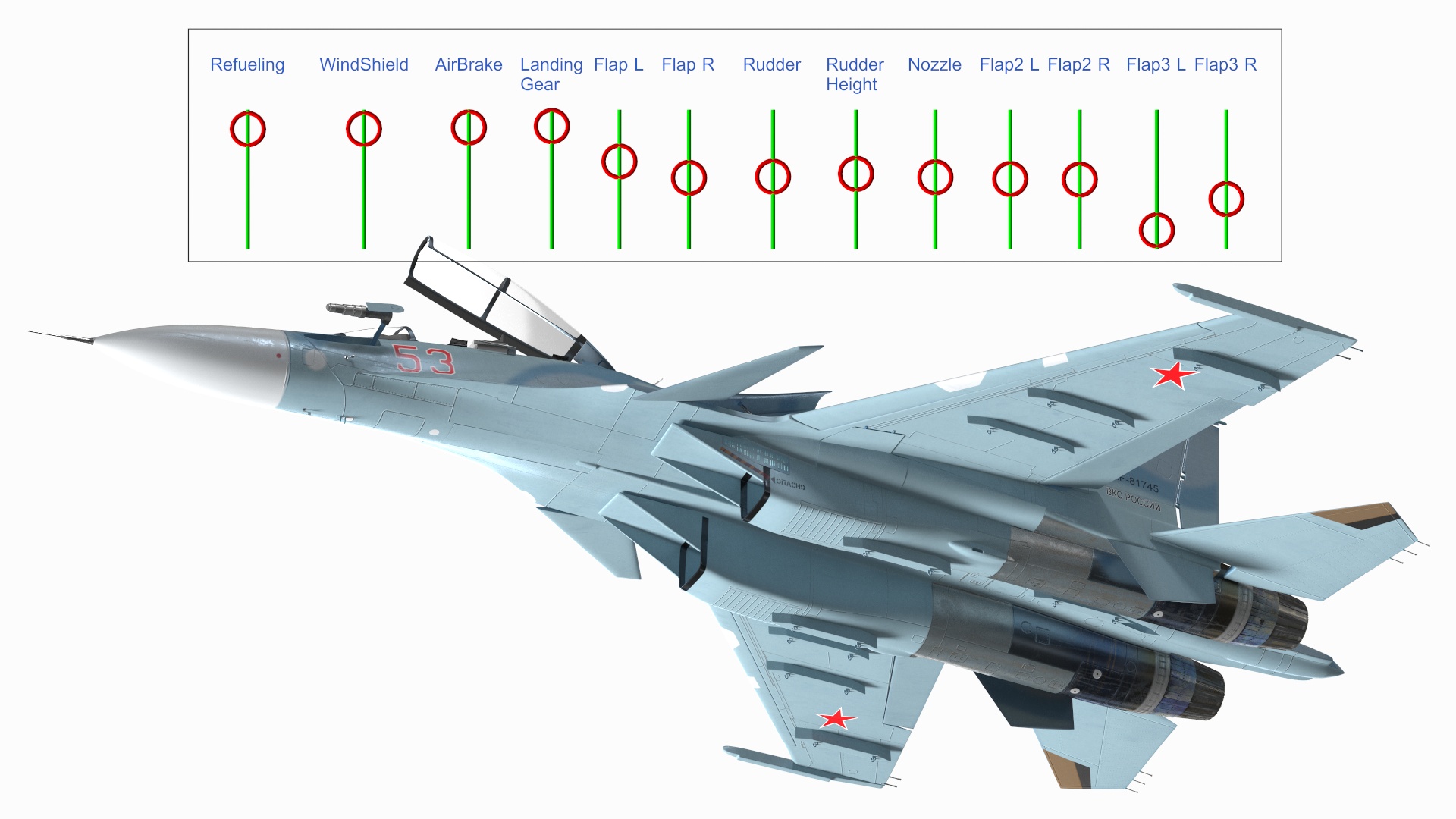 3D Su-30 Rigged for Cinema 4D