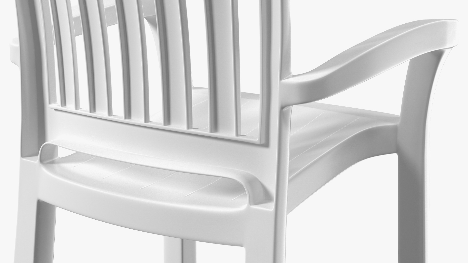 Plastic Armchair White 3D