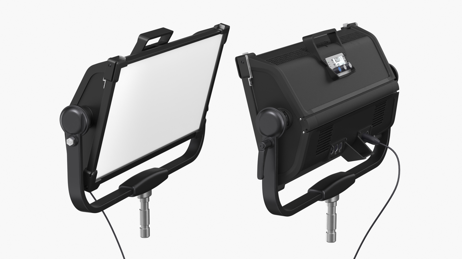 Broadcast Rectangular LED Light Panel Black - view 3