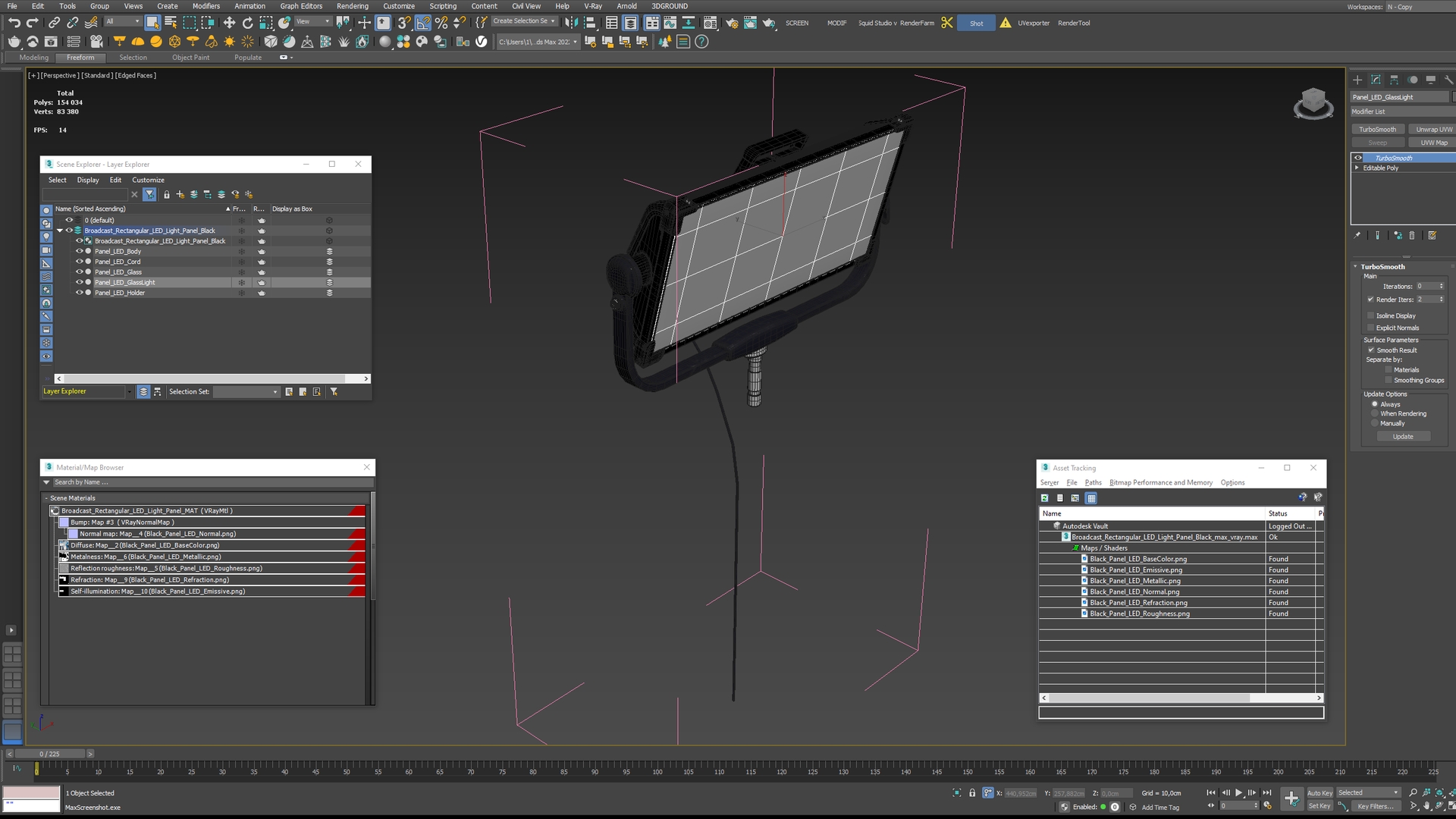 Broadcast Rectangular LED Light Panel Black - view 9