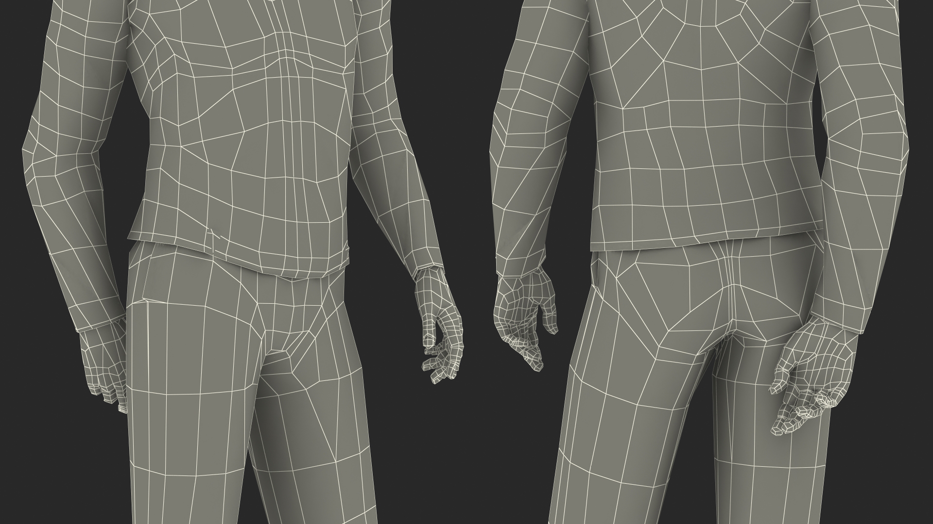 Asian Man Home Style Clothes Standing Pose 3D