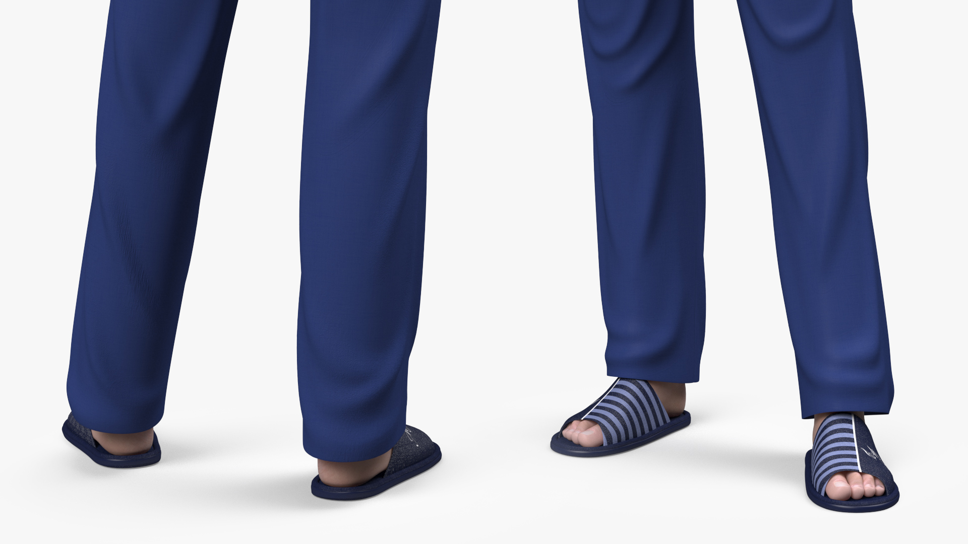 Asian Man Home Style Clothes Standing Pose 3D