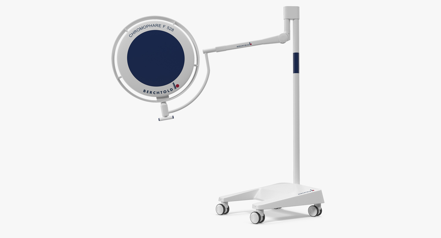 3D Berchtold Chromophare Surgical Light Head Rigged model