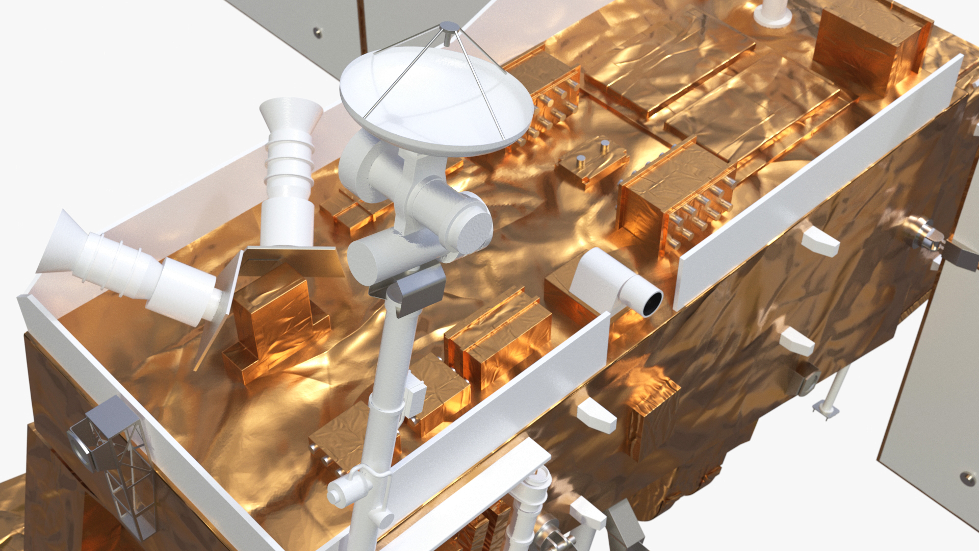 Space Satellite Equipped with Solar Panels 3D
