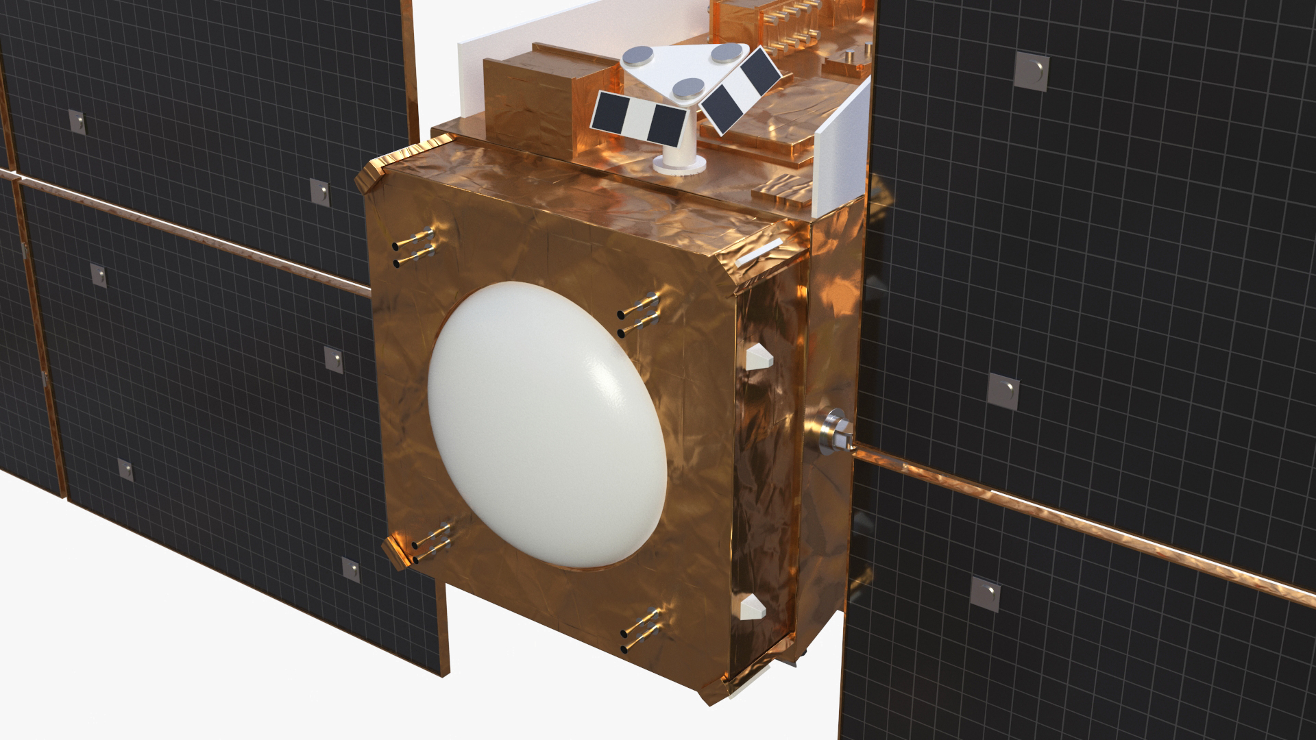 Space Satellite Equipped with Solar Panels 3D