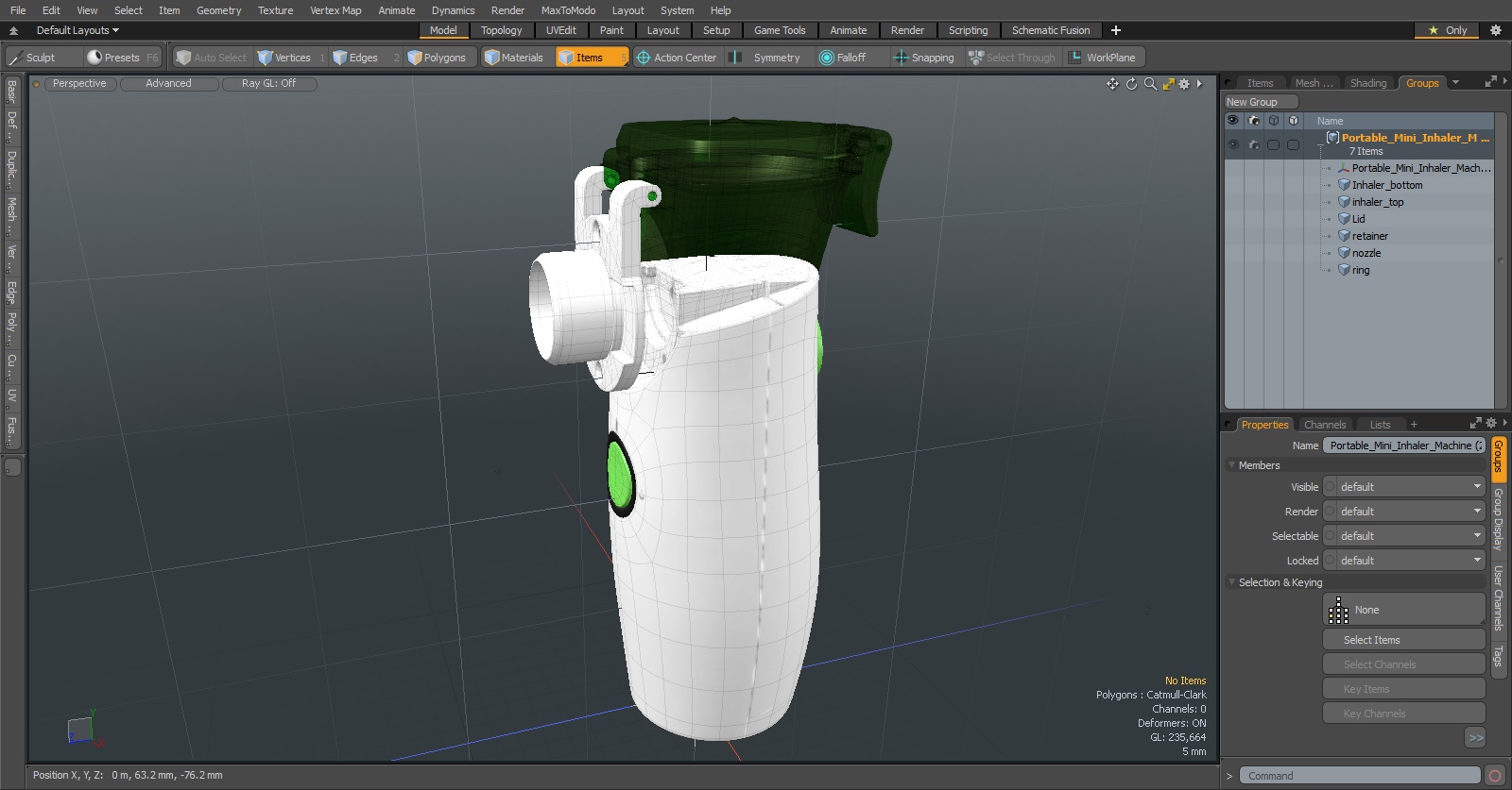 Portable Mini Inhaler Machine 3D model