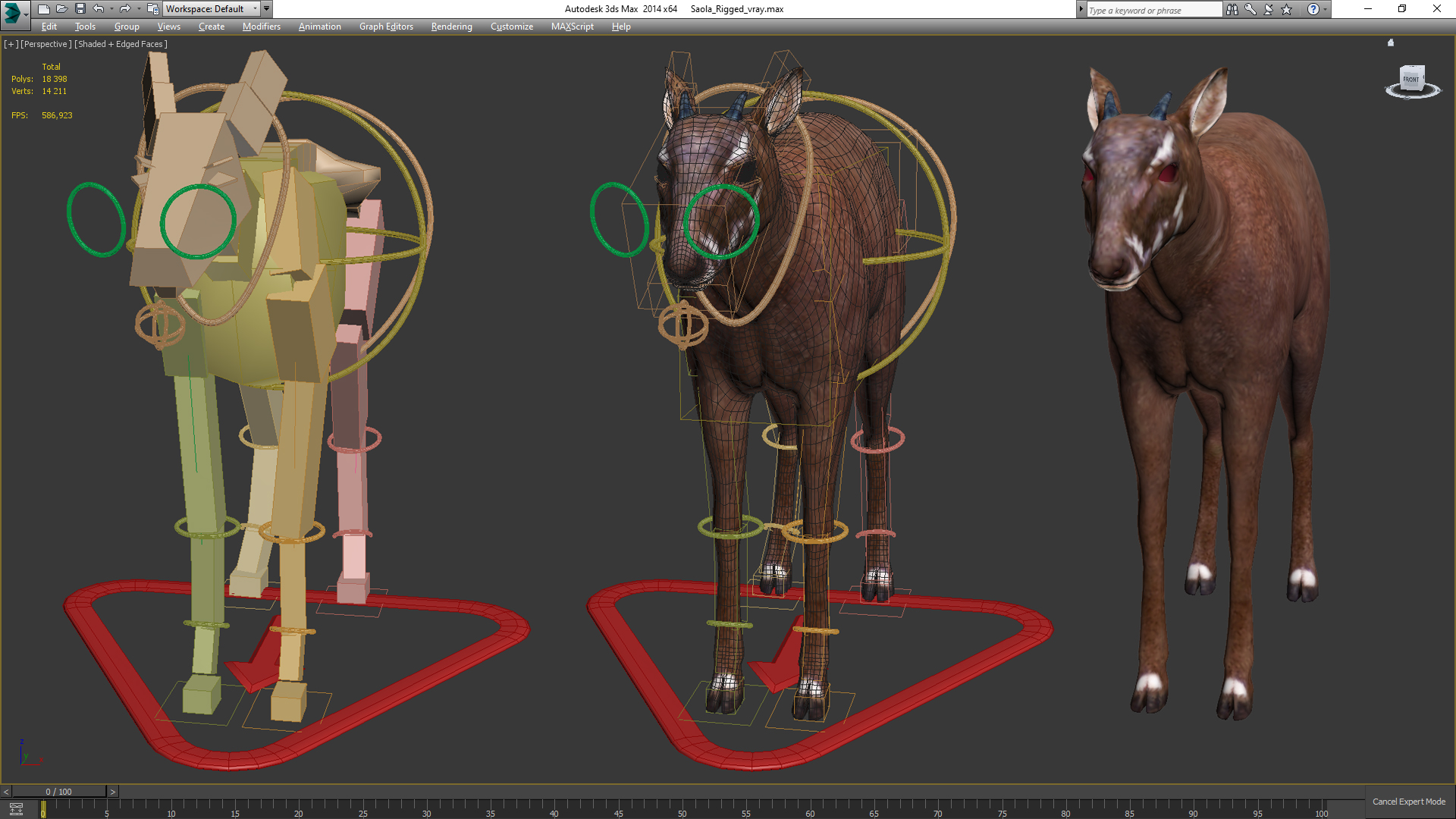 Saola Rigged 3D