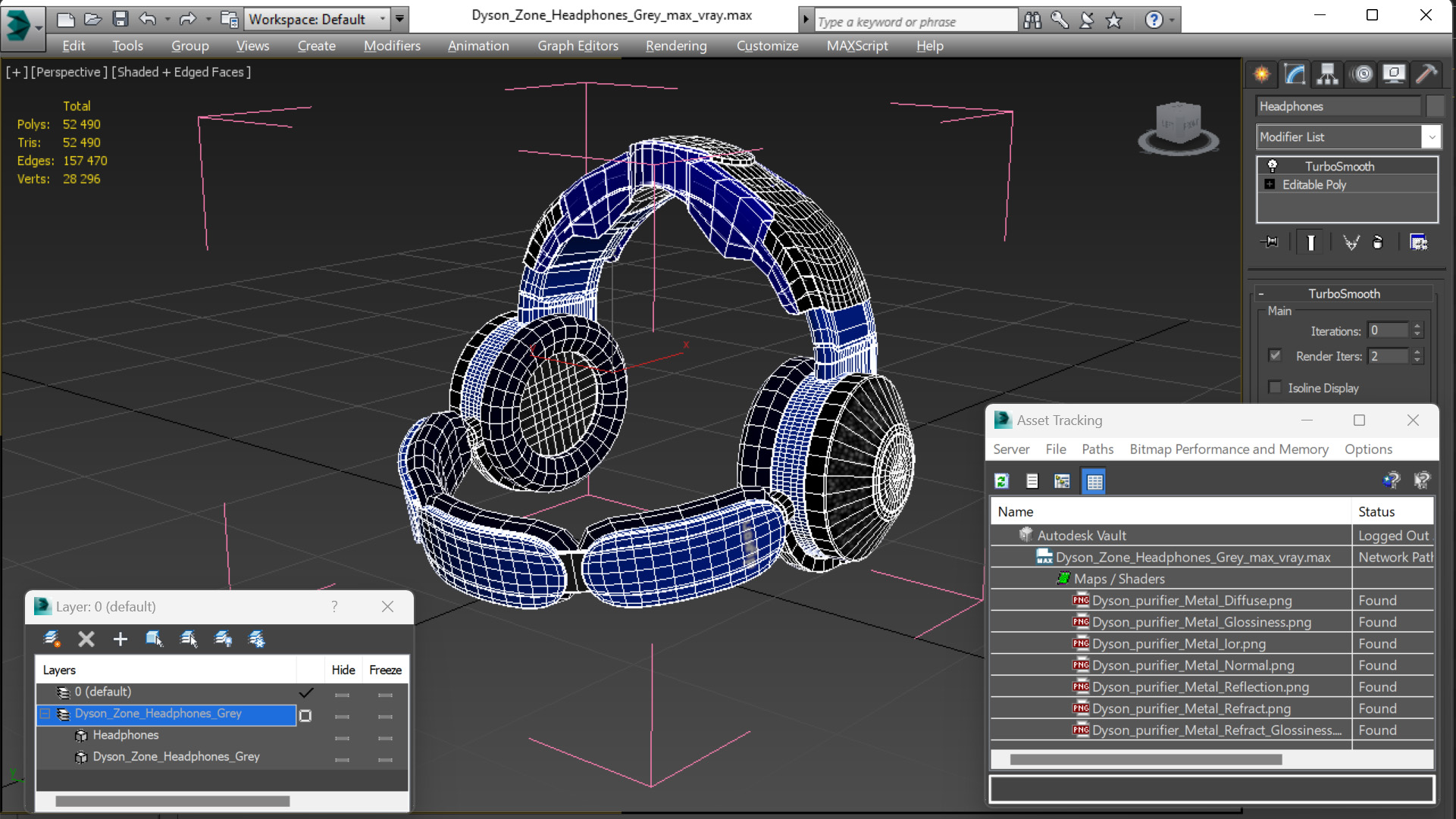 3D Dyson Zone Headphones Grey