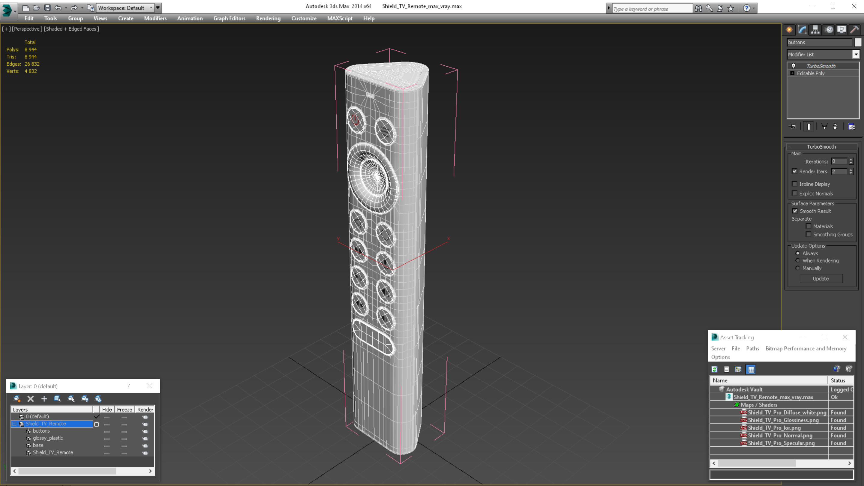 3D TV-based Digital Media Player Remote
