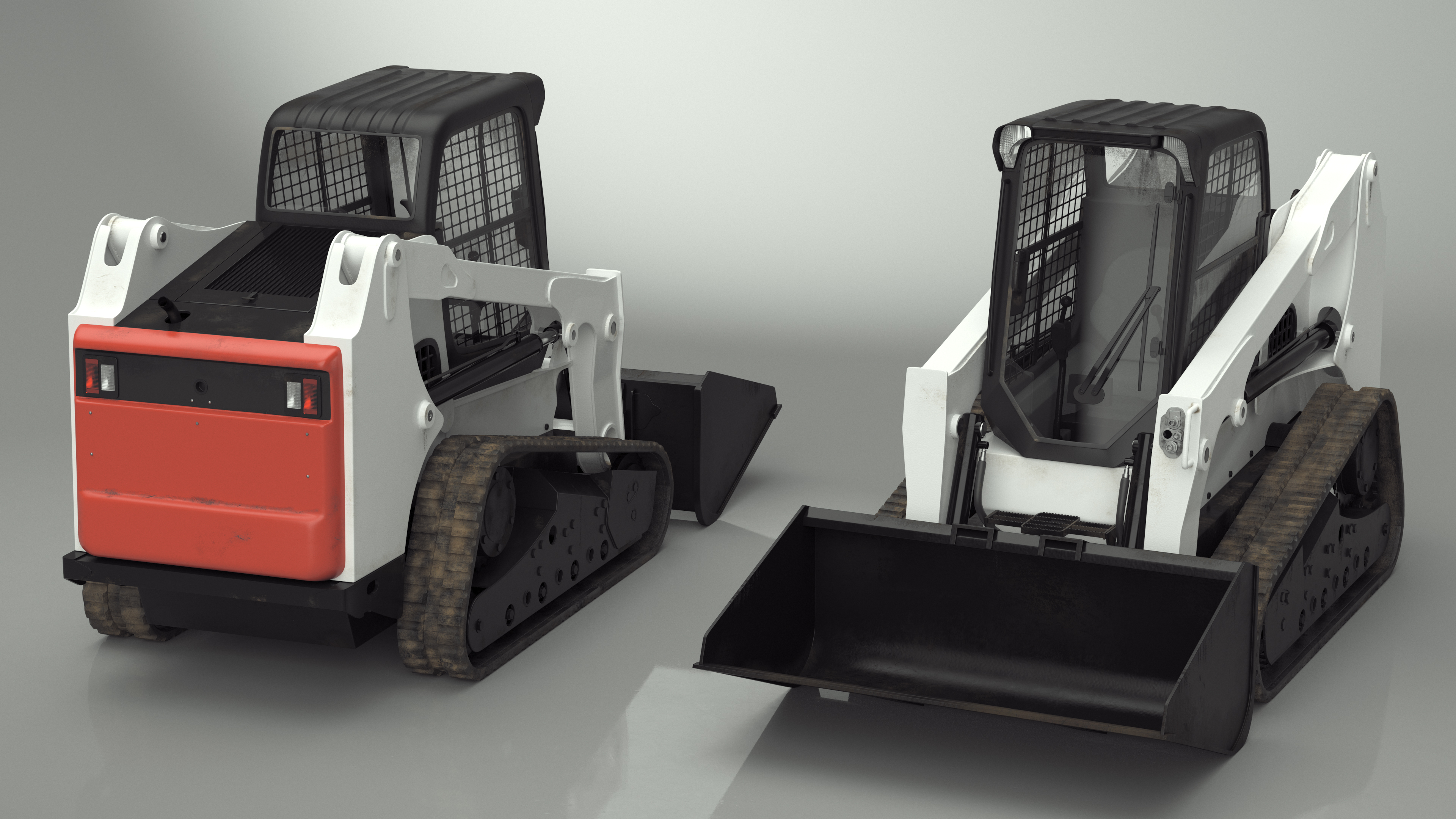 3D model Skid Steer or Compact Track Loader Rigged for Maya