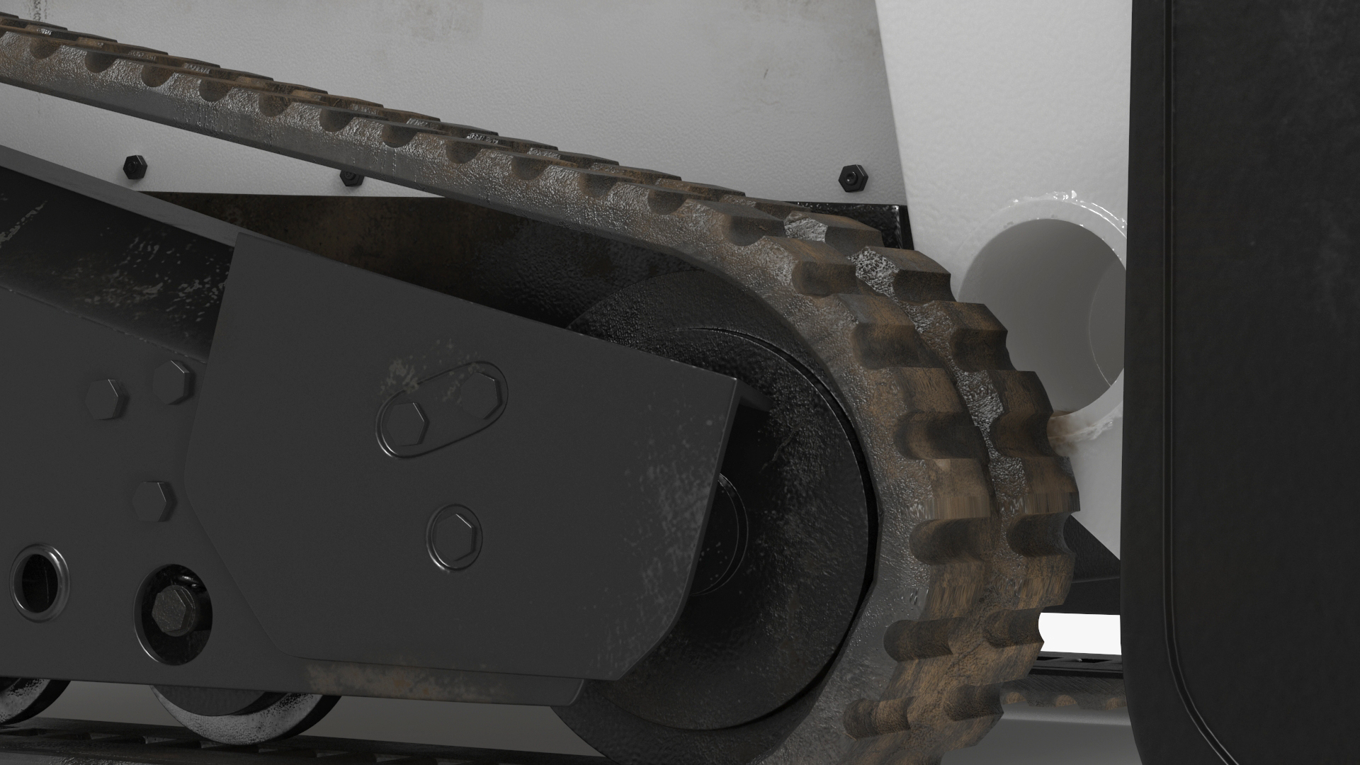 3D model Skid Steer or Compact Track Loader Rigged for Maya