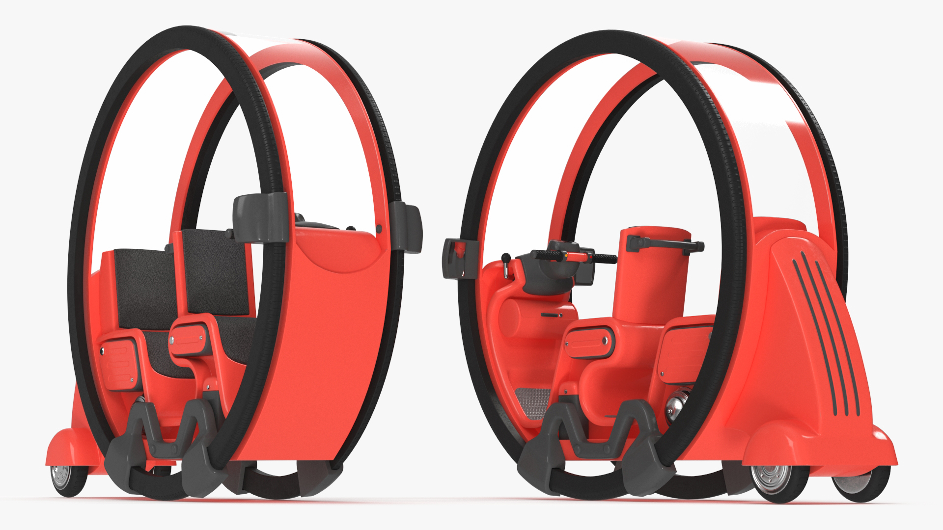 3D Futuristic Transport Car Tube Red model